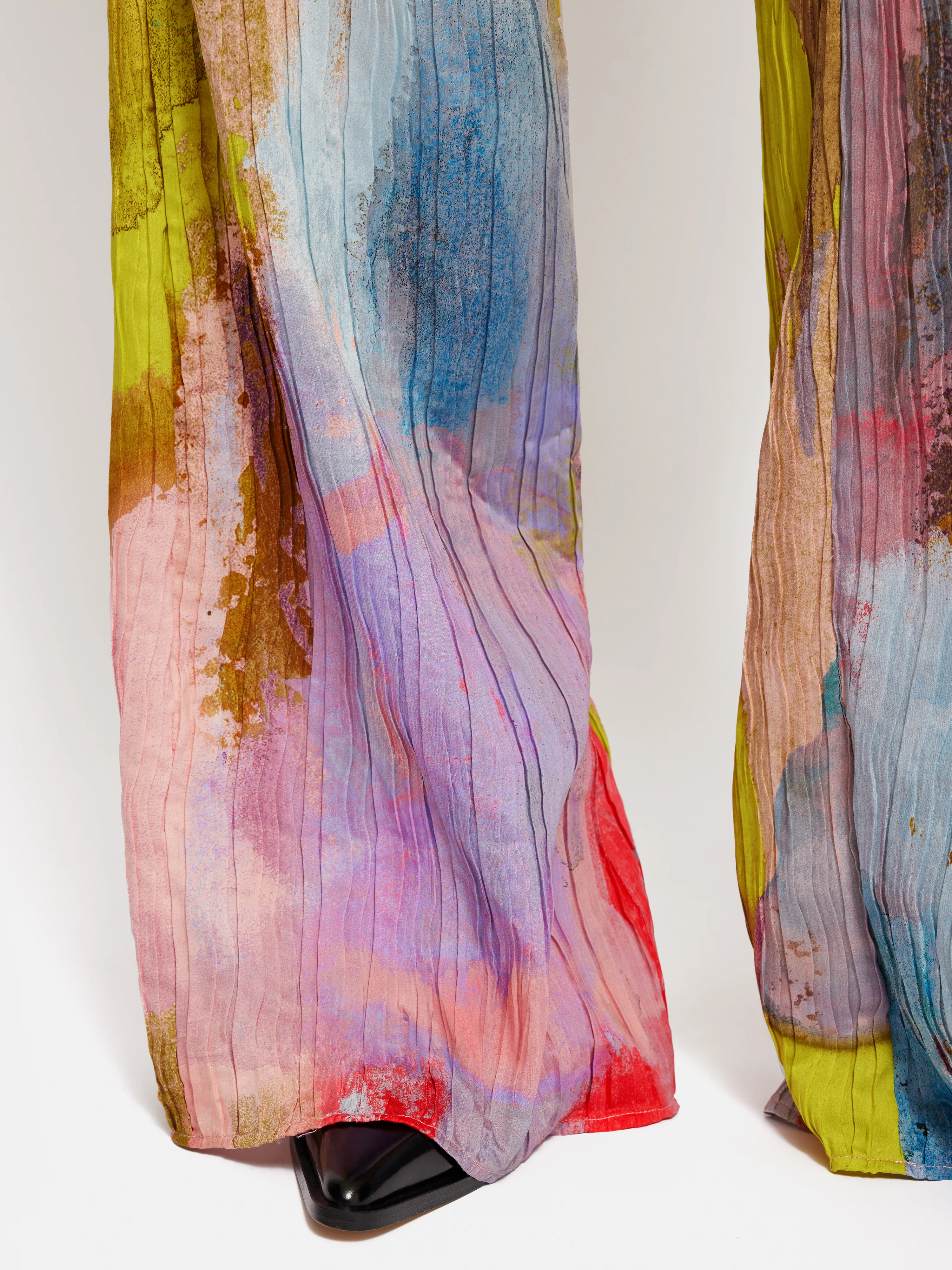 Roksanda Plisse Silk Trouser | Multi - Image 5
