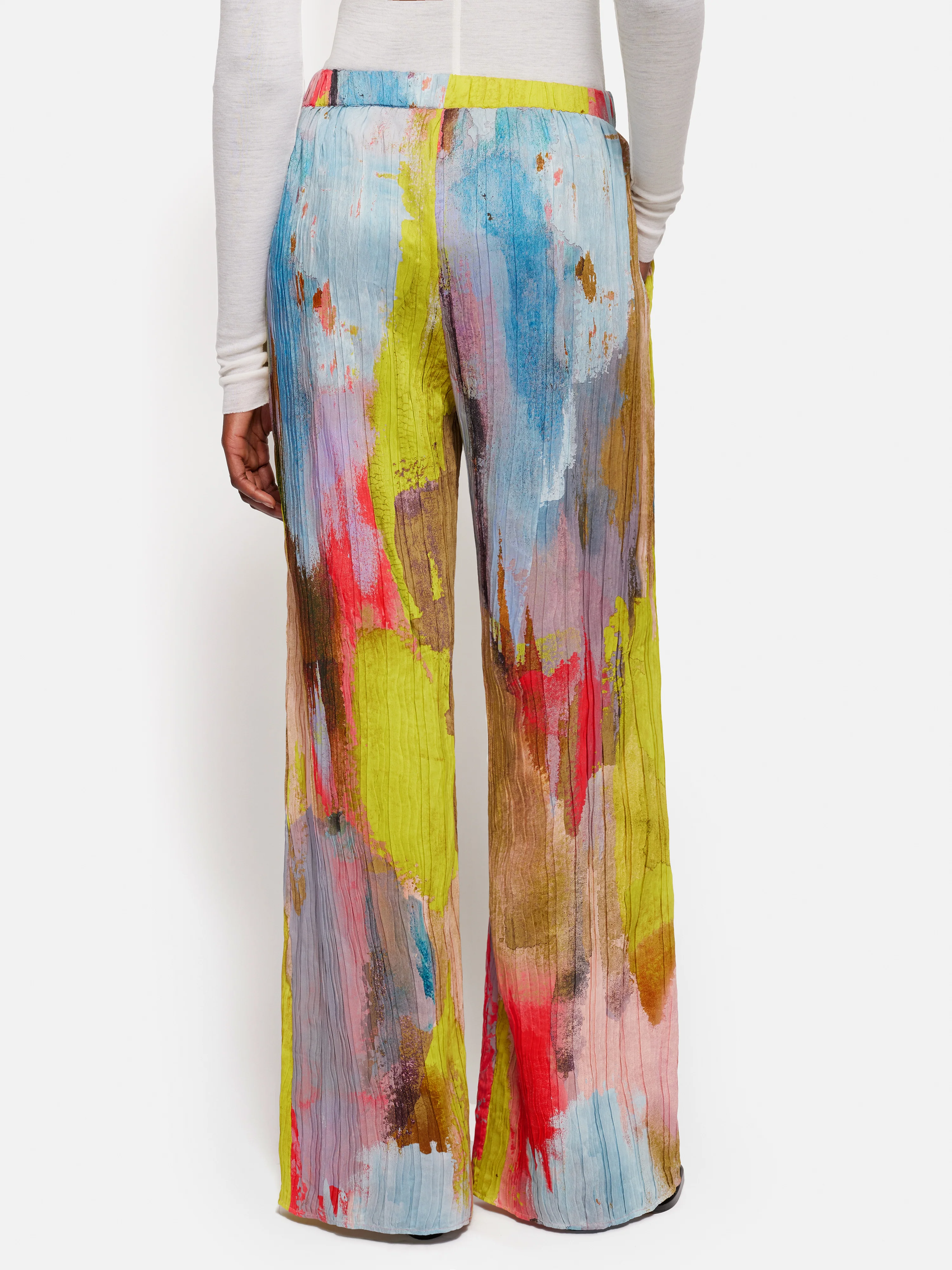 Roksanda Plisse Silk Trouser | Multi - Image 6