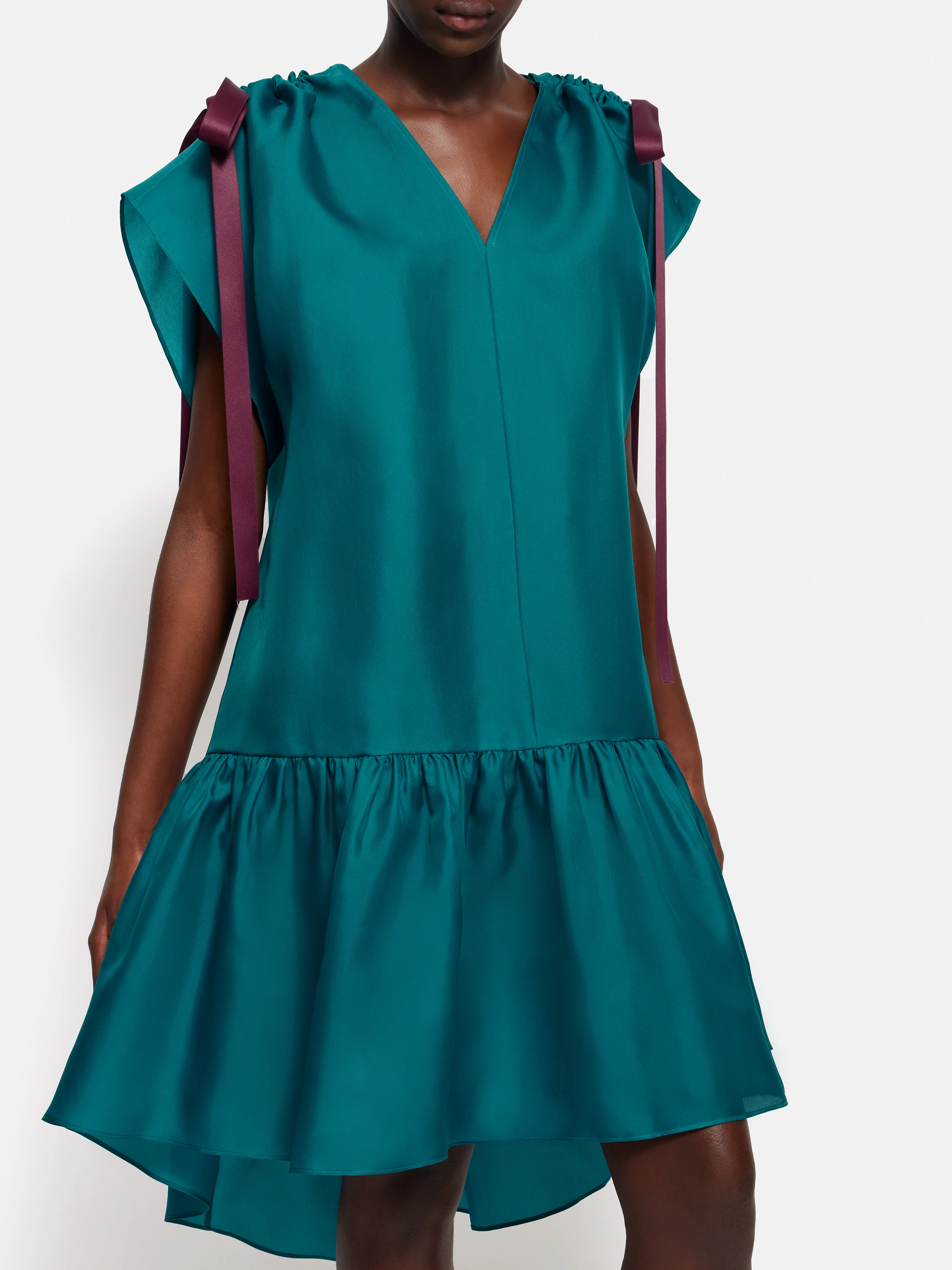 Roksanda Silk Gazar Dress | Teal - Image 2