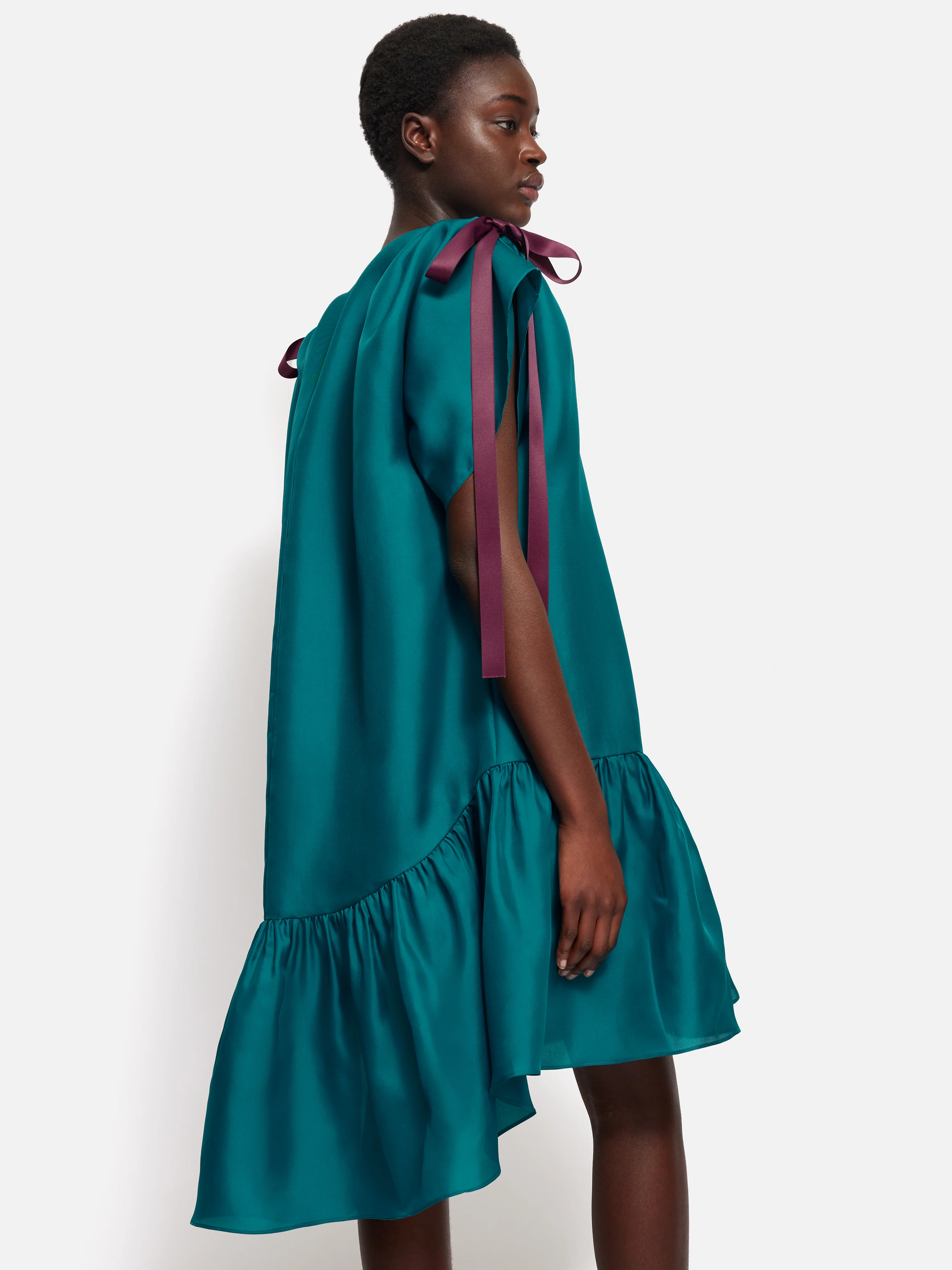 Roksanda Silk Gazar Dress | Teal - Image 3