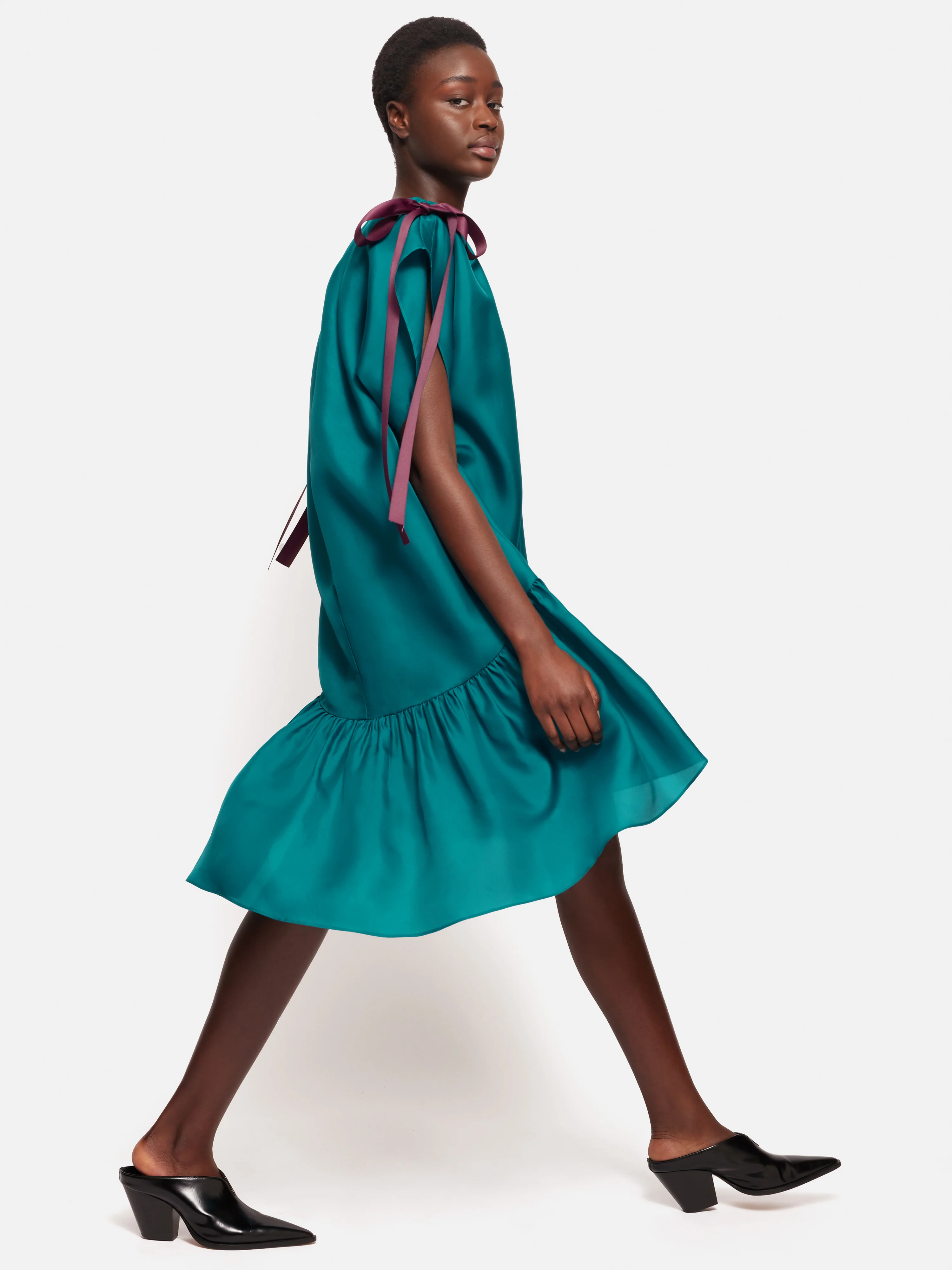 Roksanda Silk Gazar Dress | Teal - Image 5