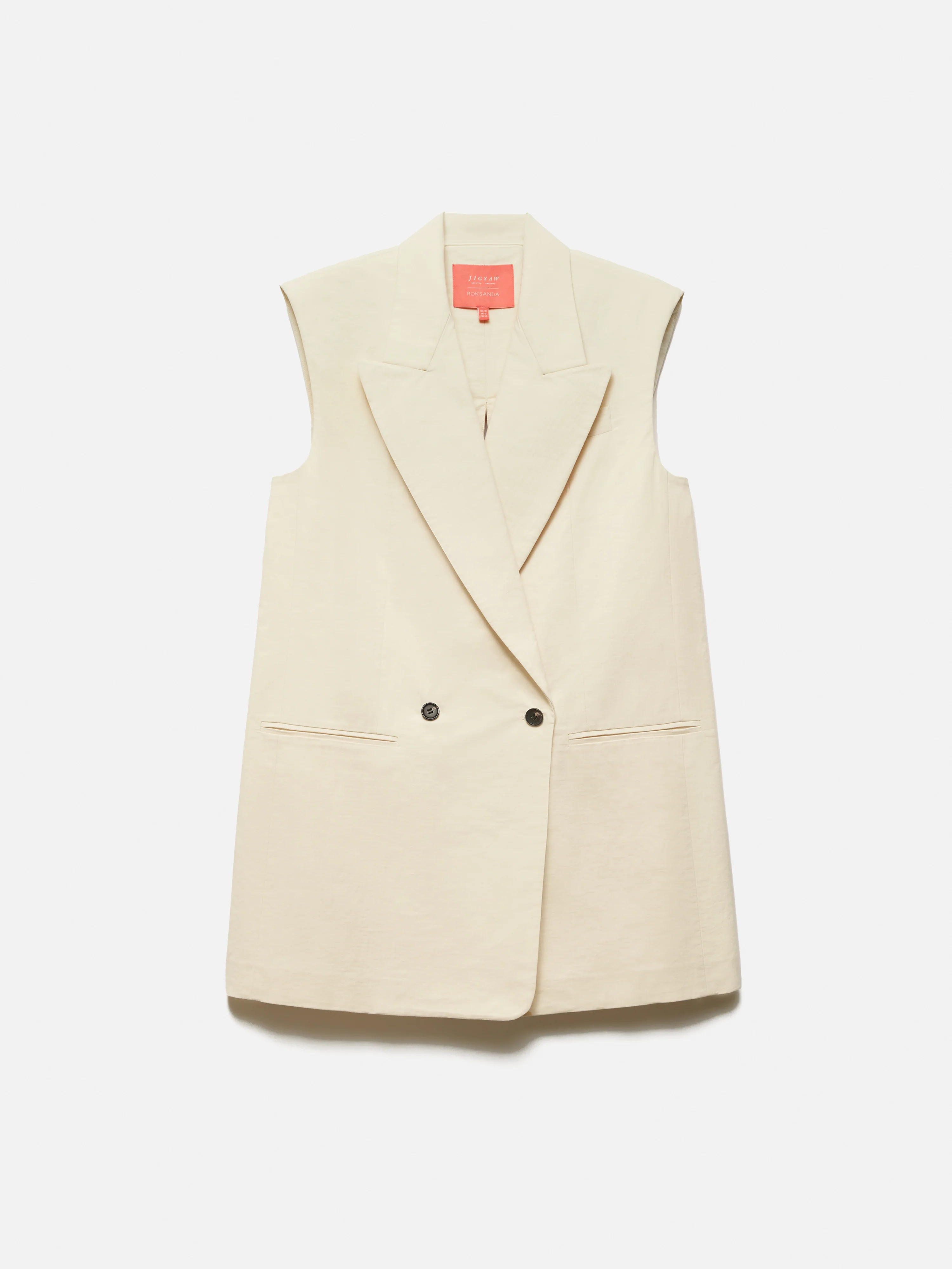 Roksanda Sleeveless Blazer | Cream - Image 9