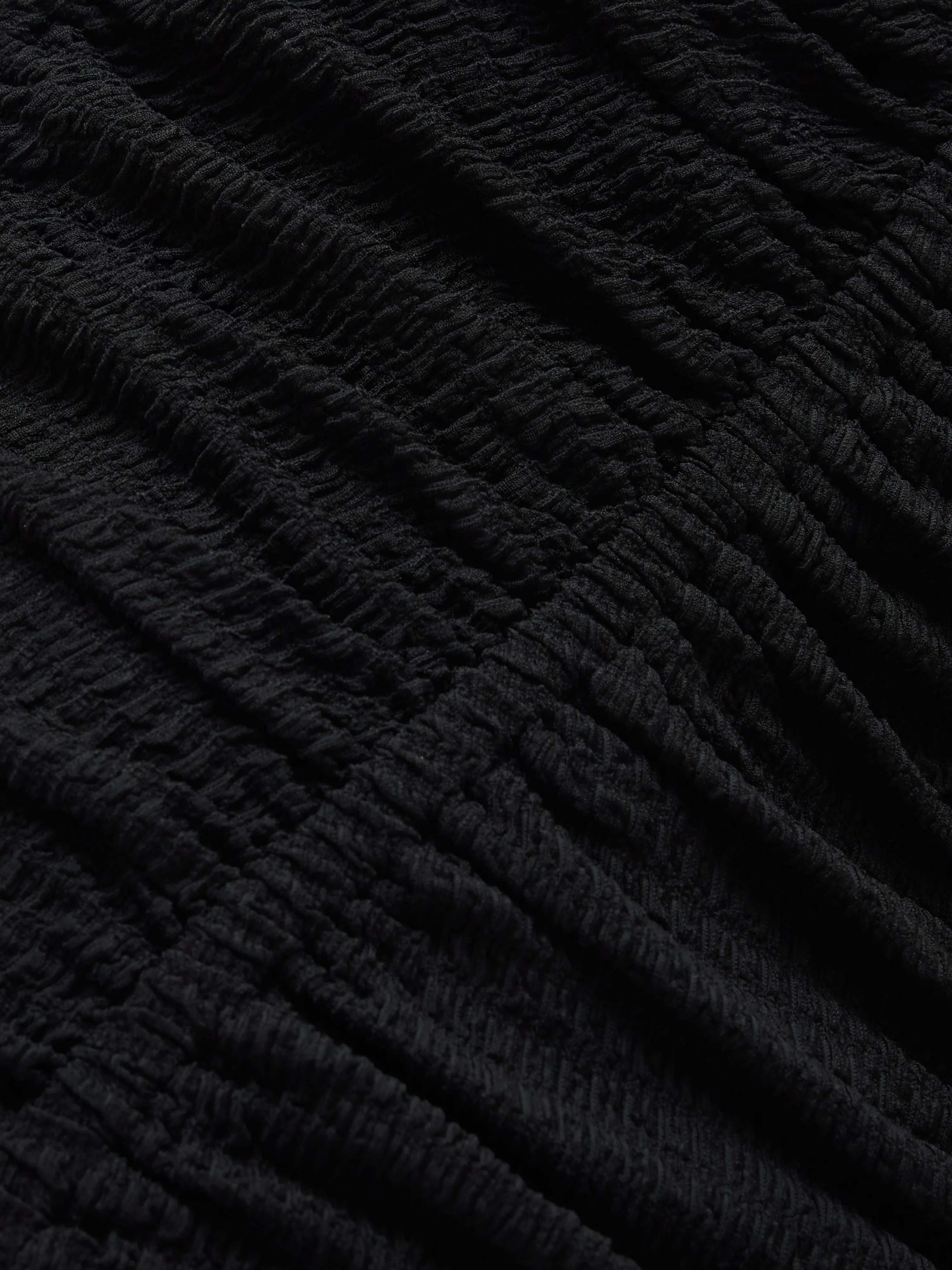 Ruched Jersey Dress | Black - Image 8