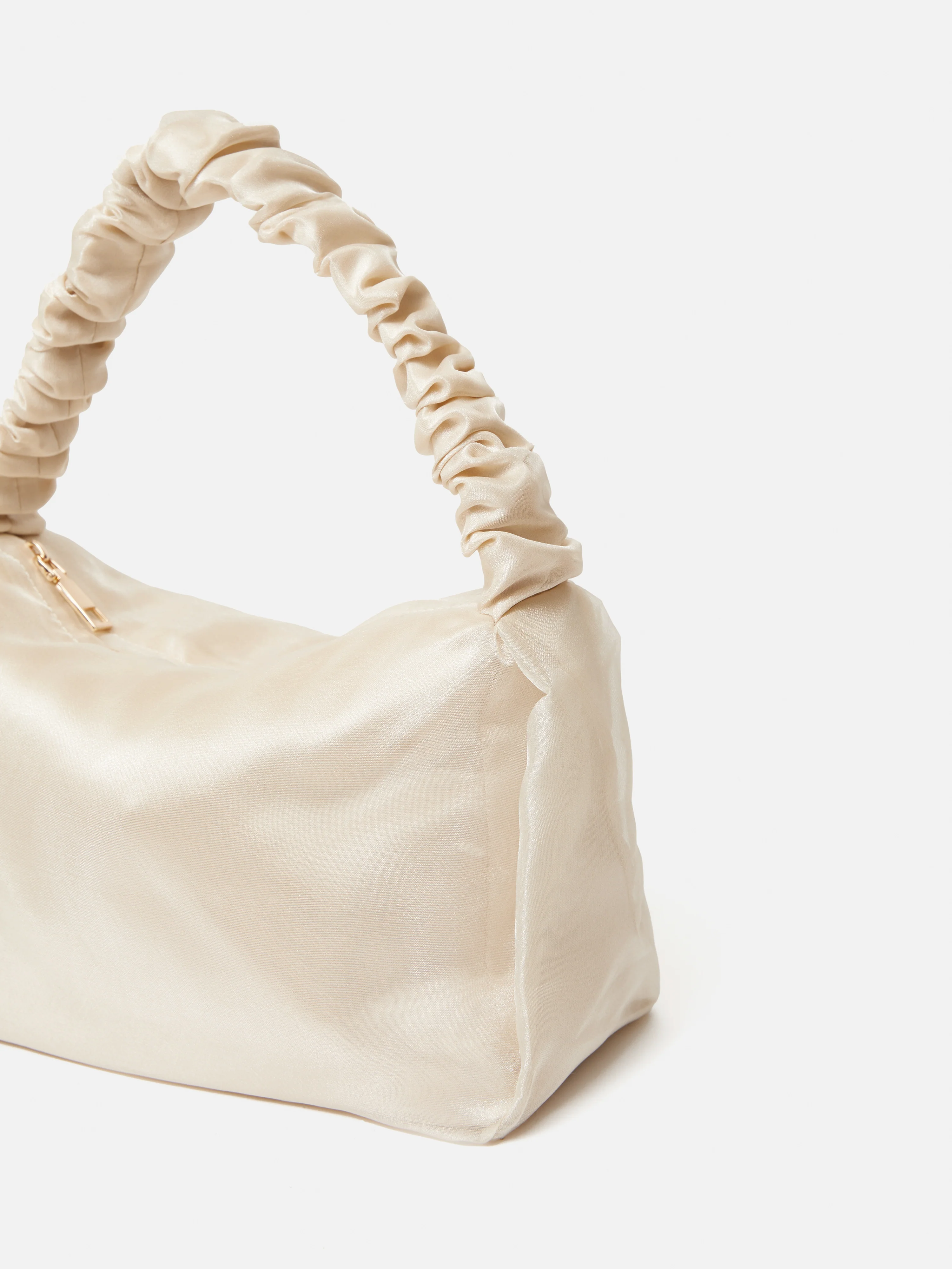 Ruched Organza Mini Bag | Cream - Image 4