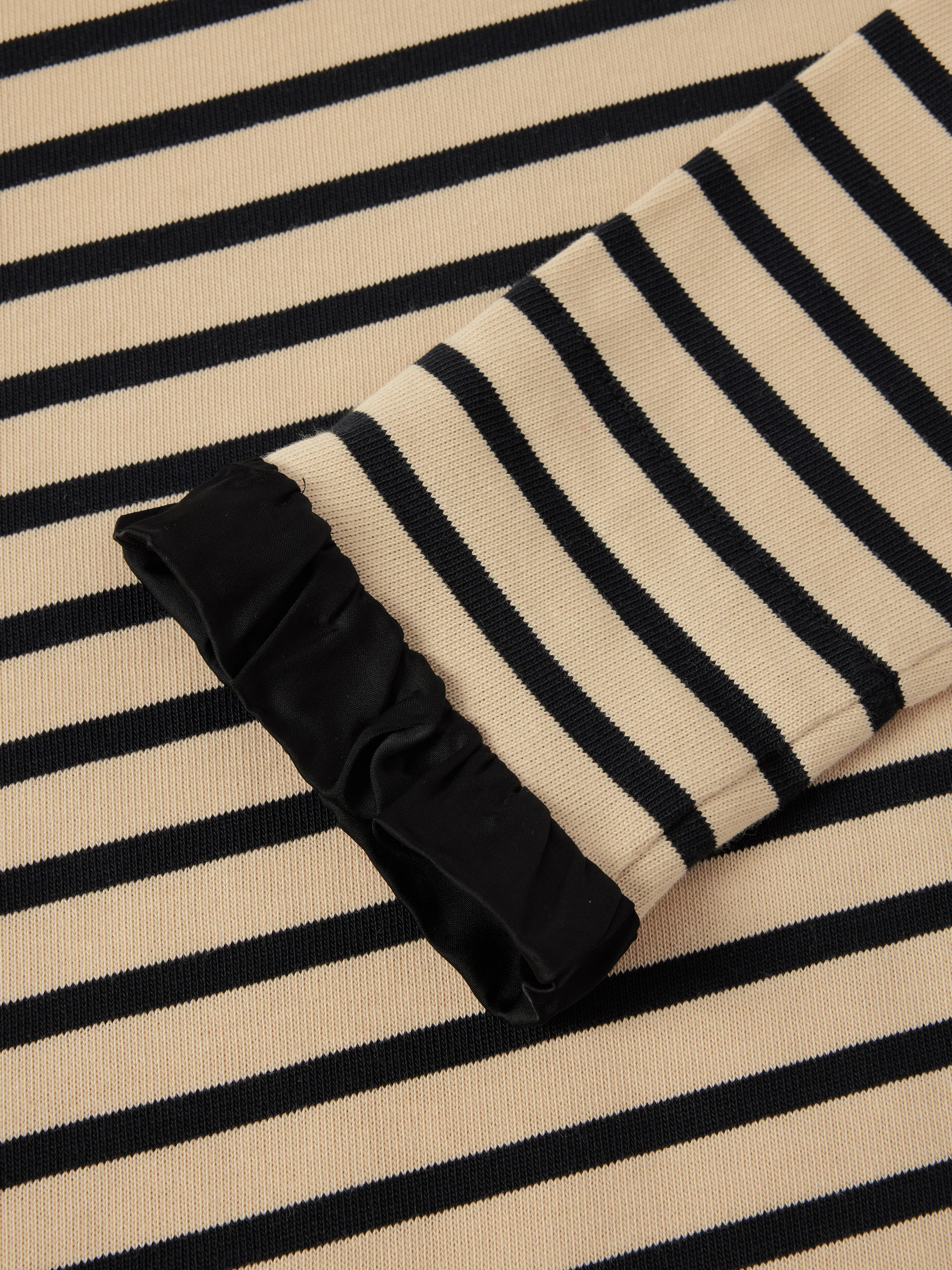 Satin Cuff Breton Top | Black - Image 6