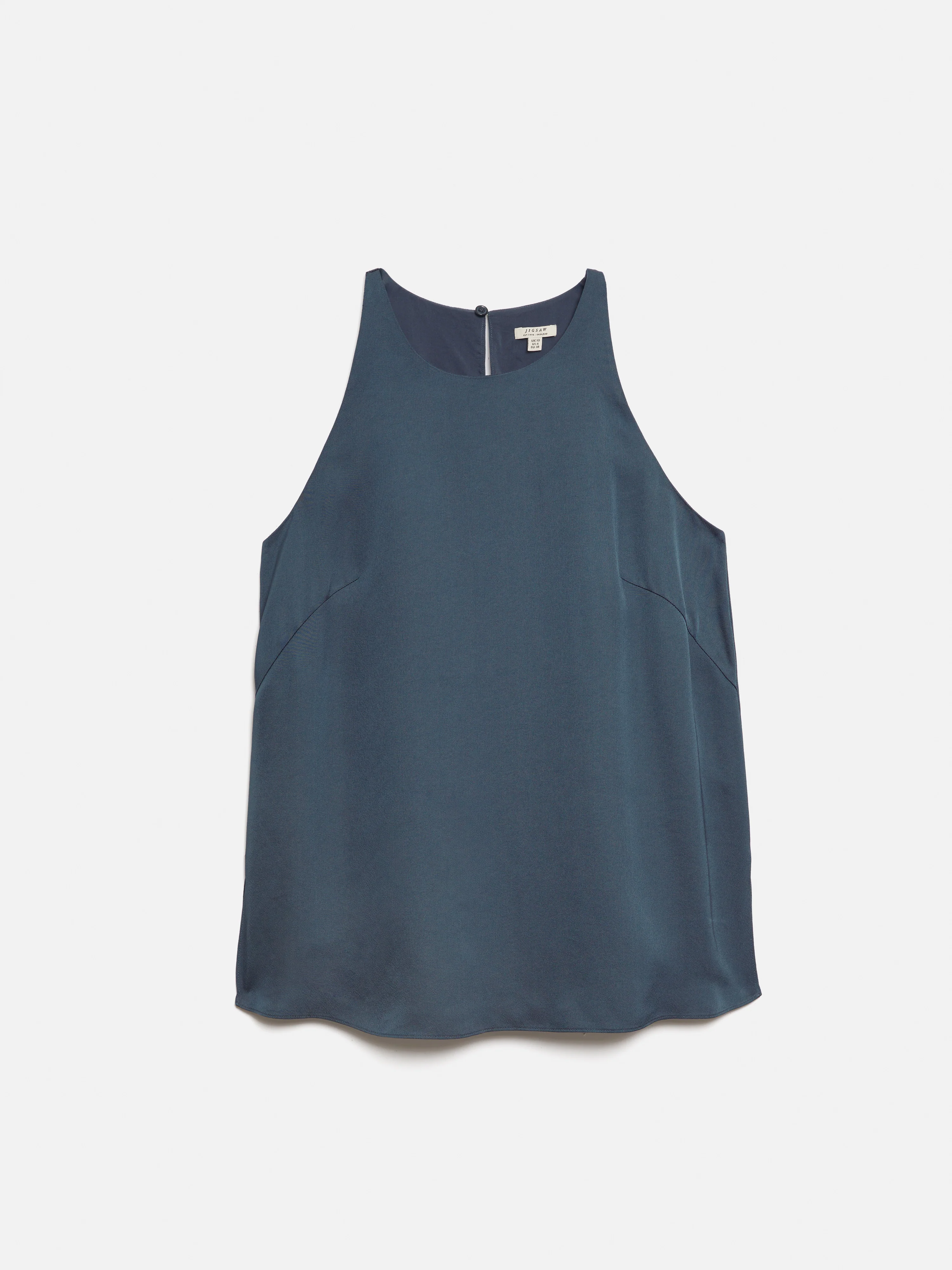 Satin Sleeveless Top | Blue - Image 8
