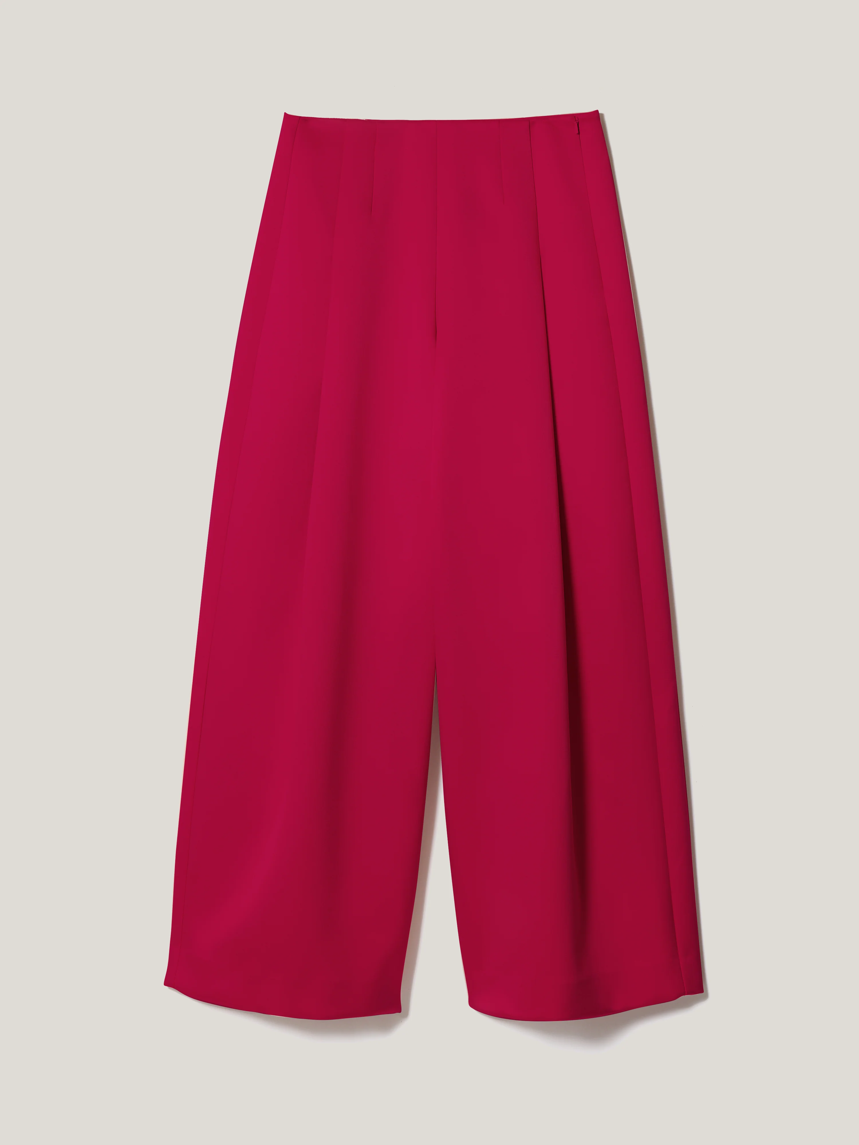 Satin Volume Cropped Trouser | Pink - Image 6