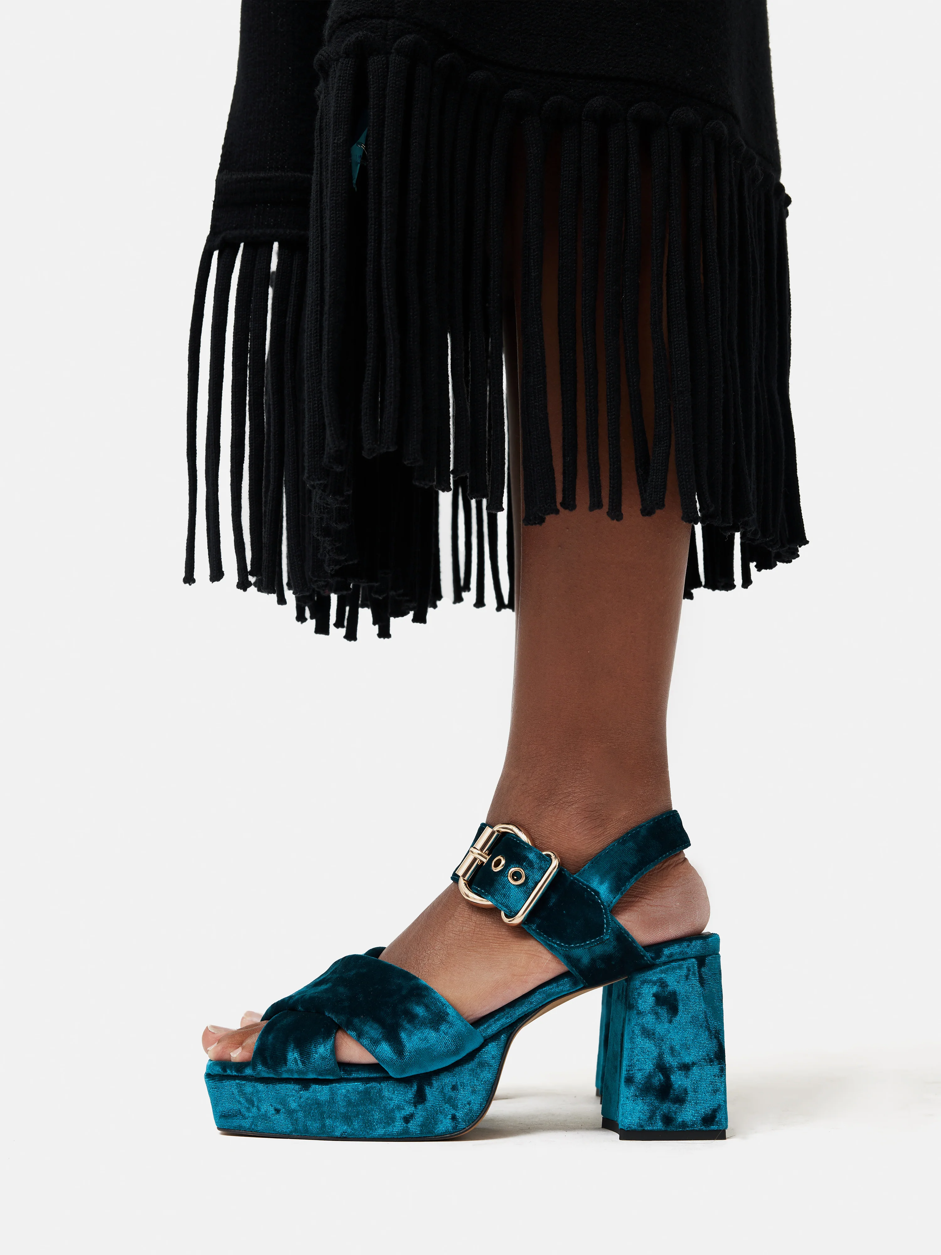 Savanna Platform Sandal | Teal - Image 2