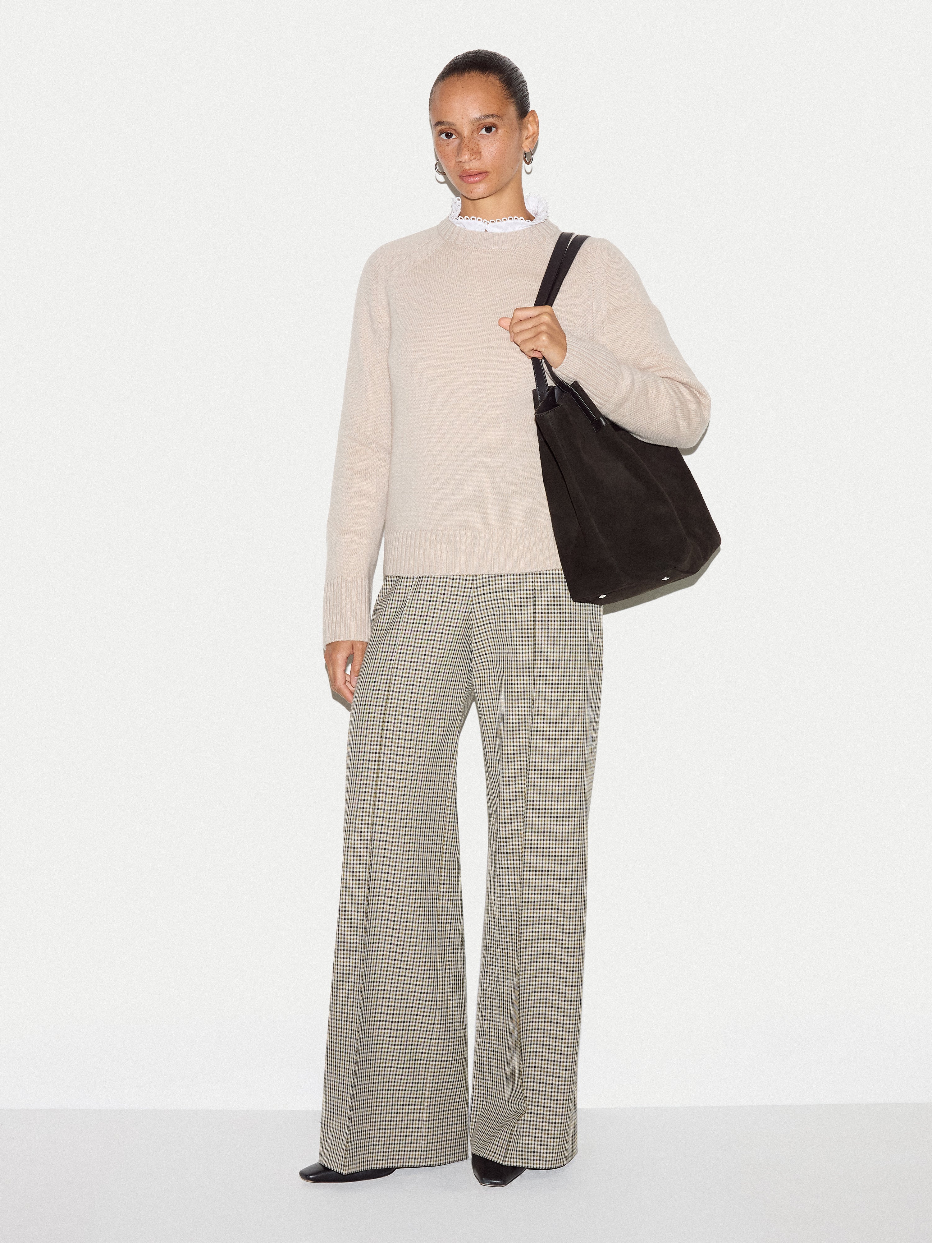 Shopper Suede Tote Bag | Chocolate - Image 2