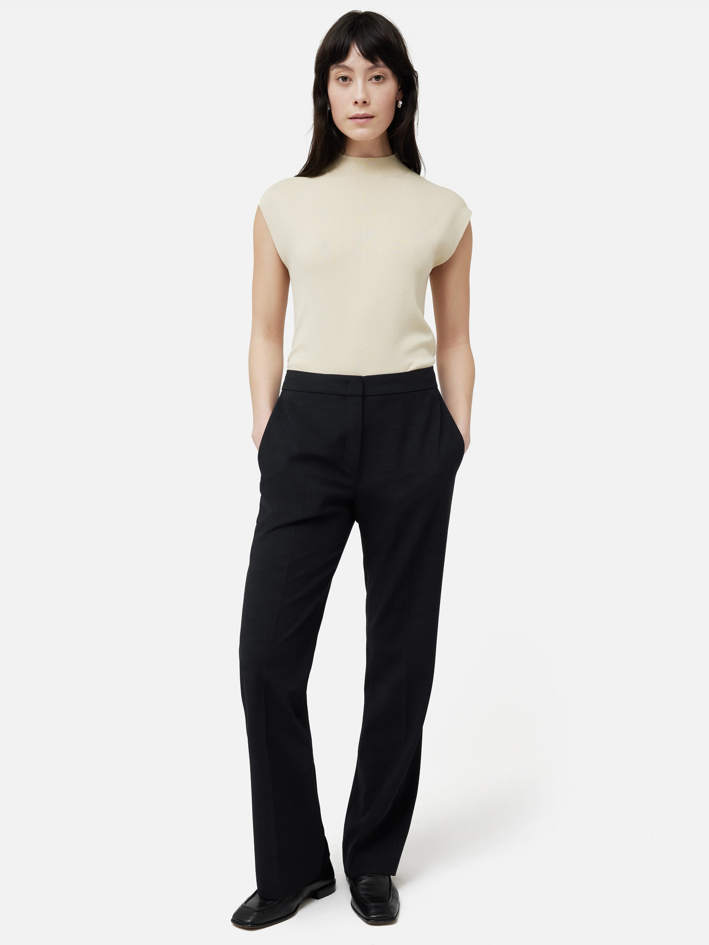 Short Crosshatch Mason Trouser | Navy - Image 3