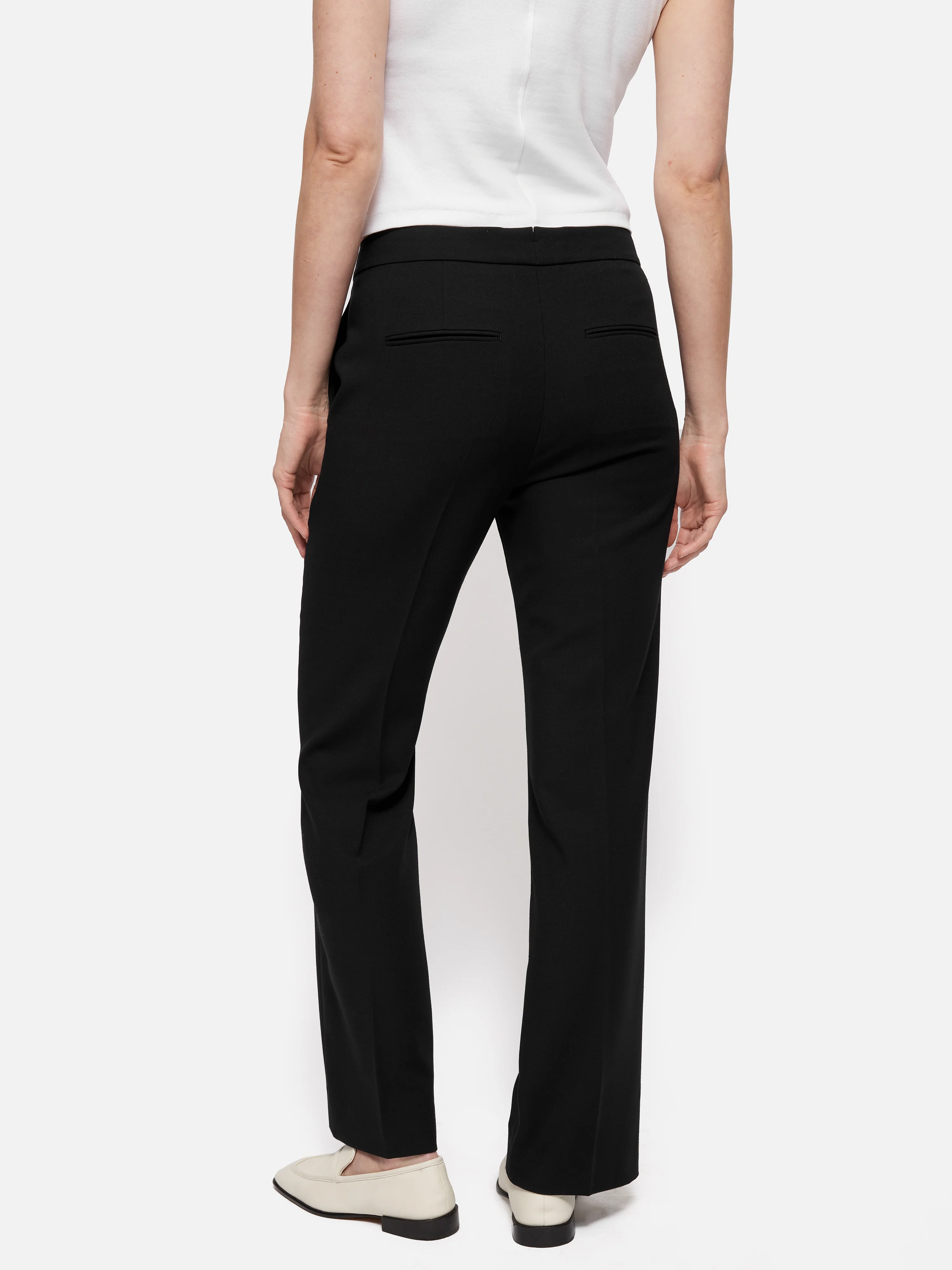 Short Fluid Twill Mason Trousers | Black - Image 4