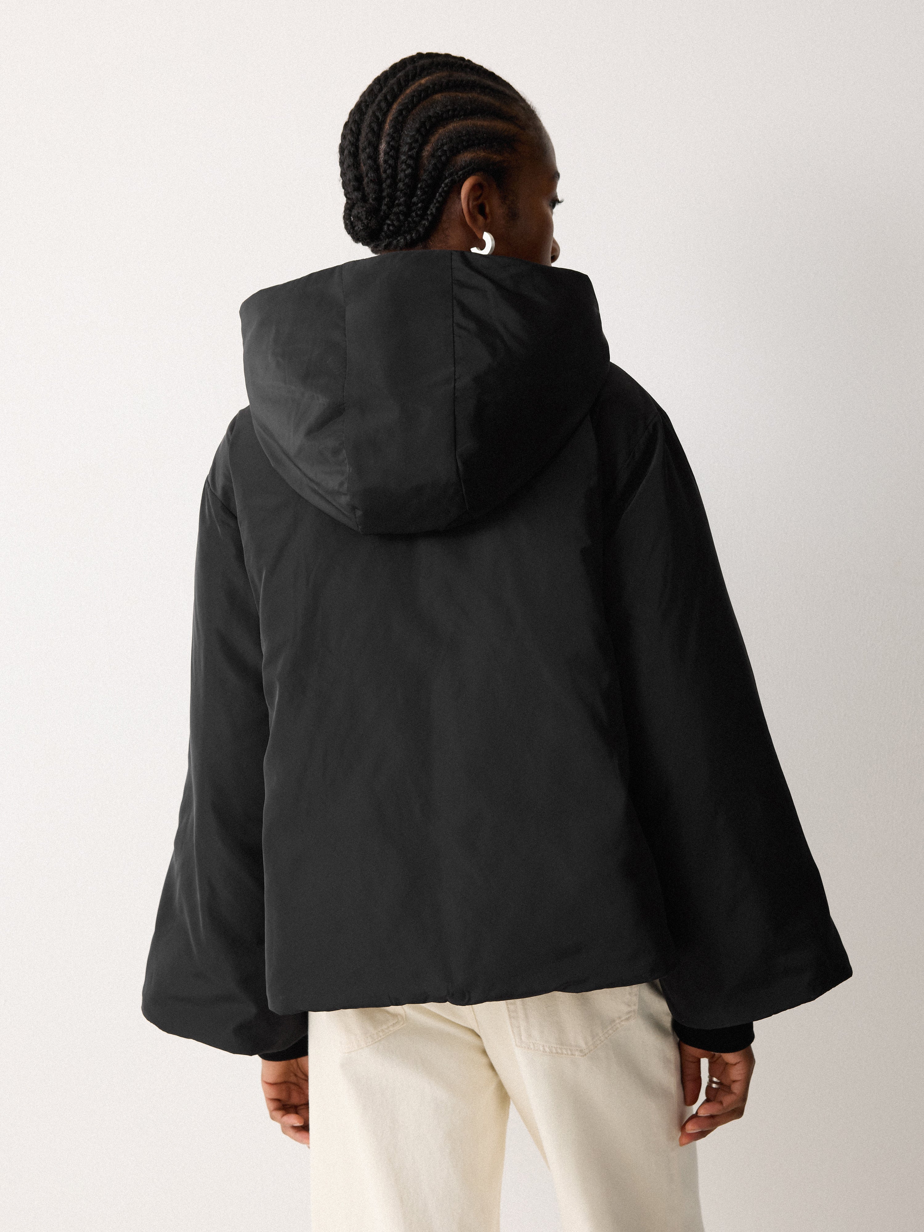 Short Hooded Puffer Coat | Black - Image 5