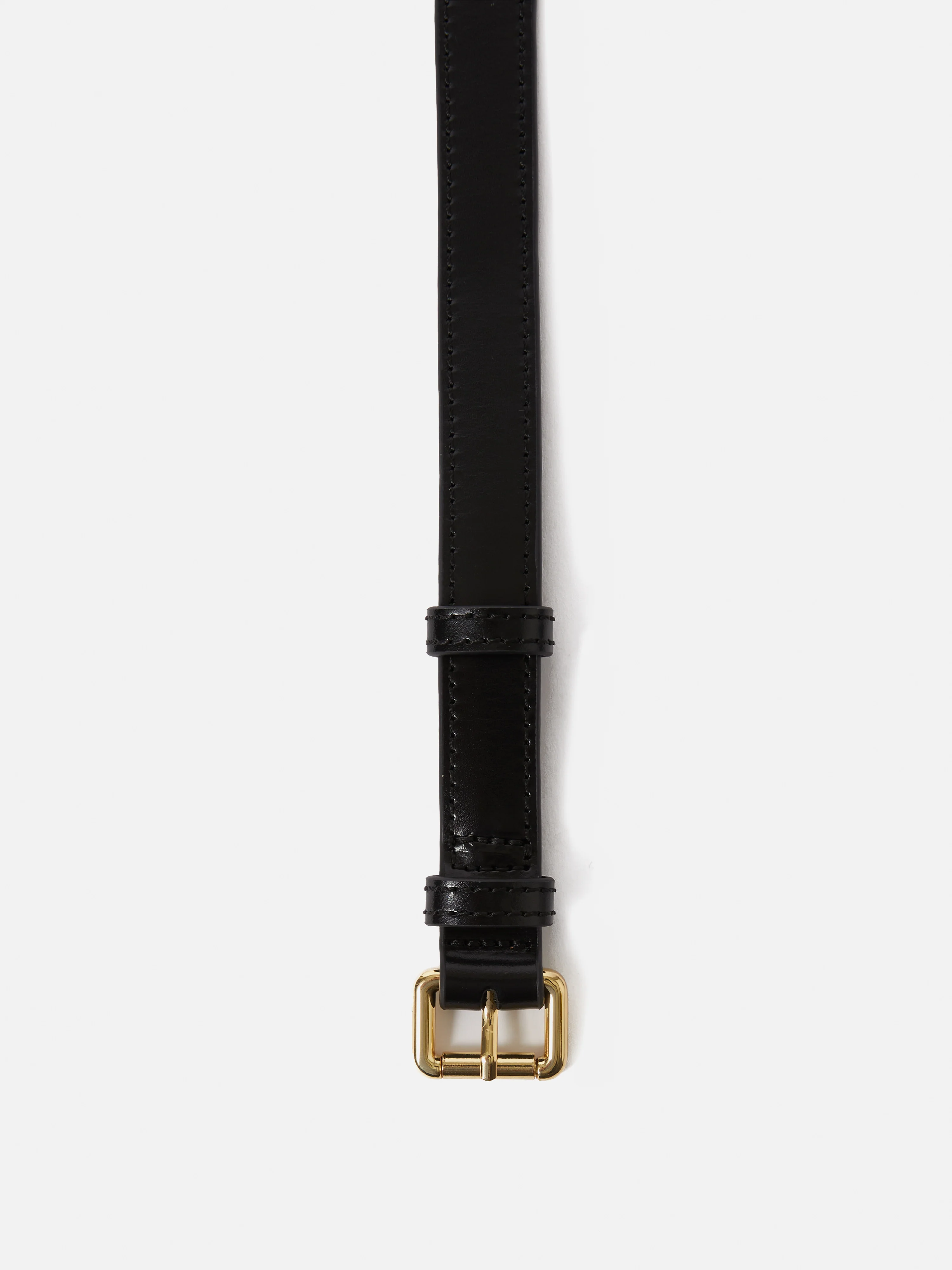 Skinny Leather Belt | Black - Image 3