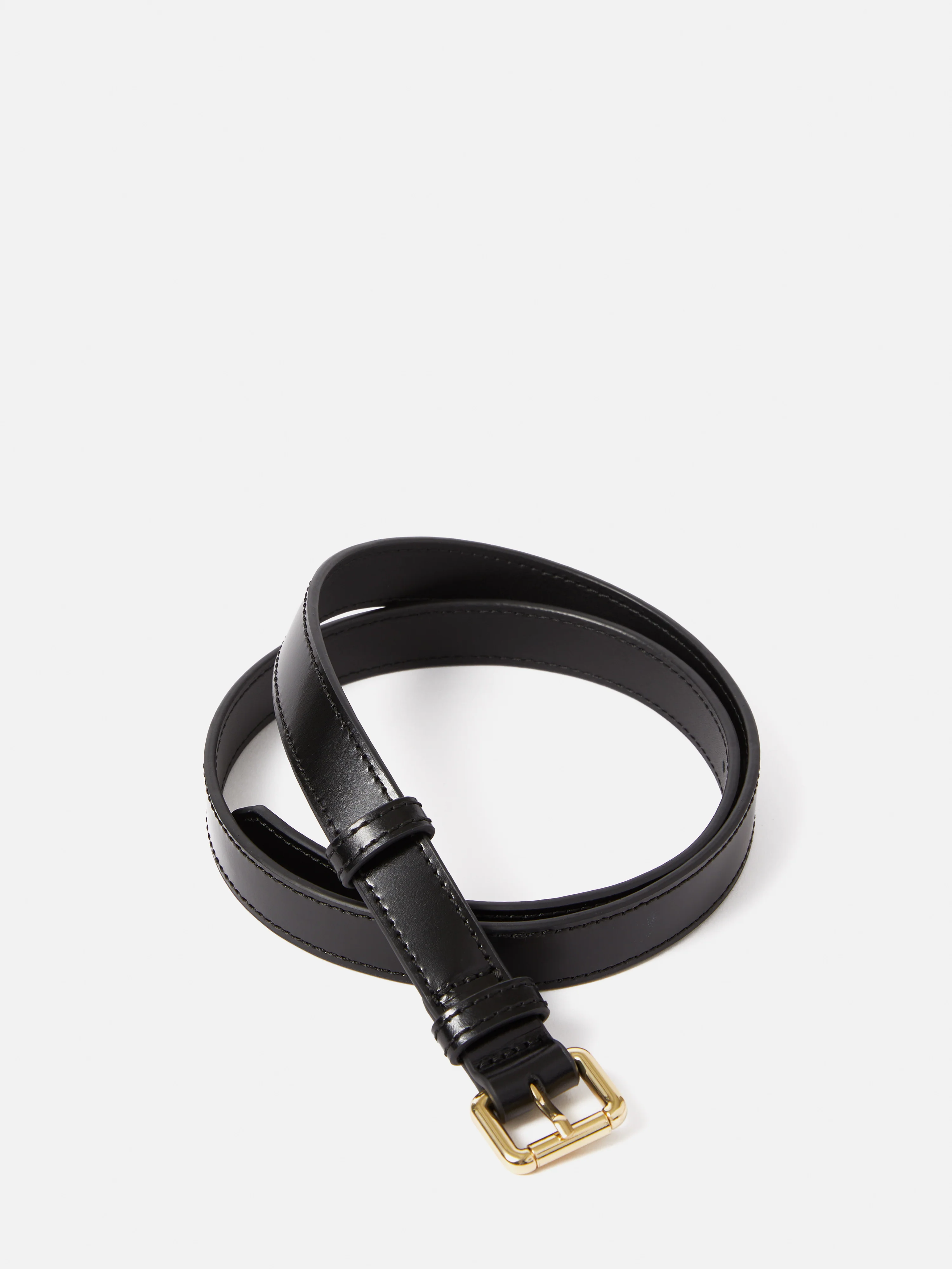 Skinny Leather Belt | Black - Image 4