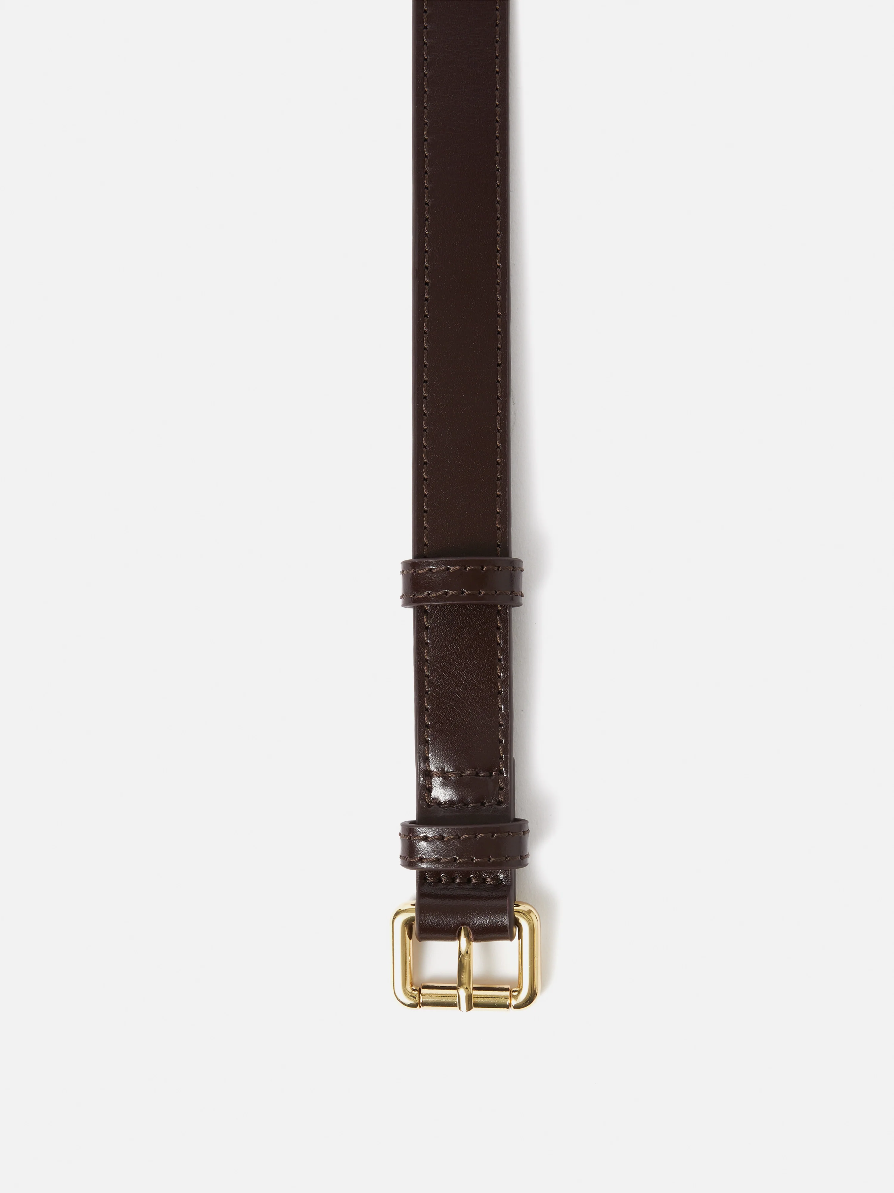 Skinny Leather Belt | Conker - Image 5