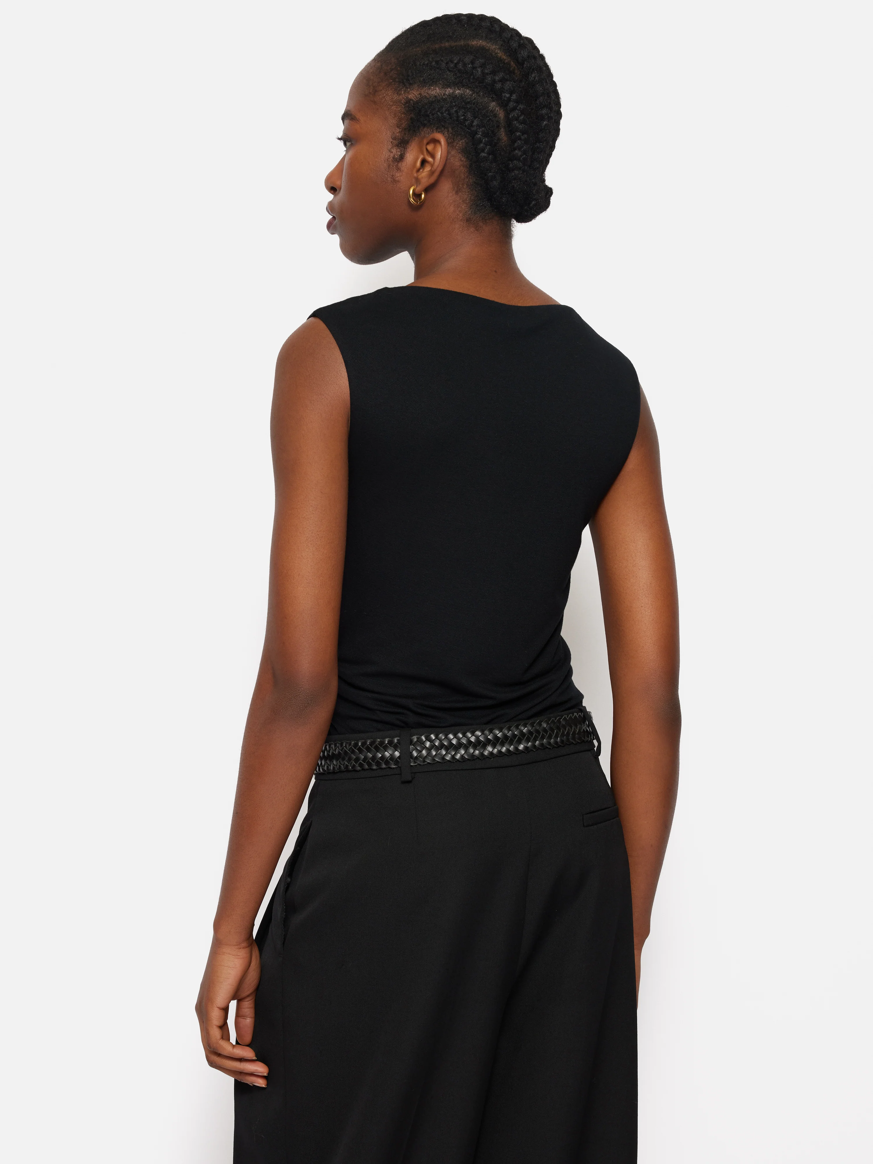 Slash Neck Top | Black - Image 5