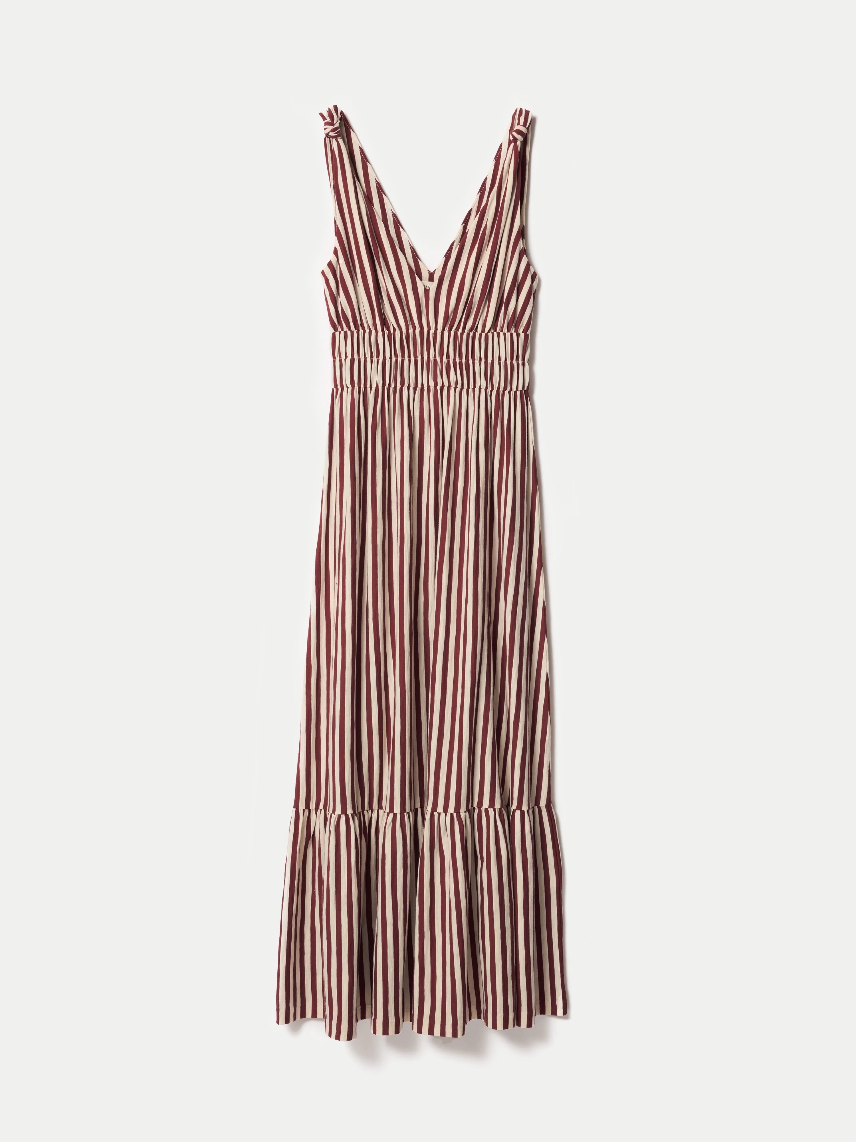 Slub Stripe Cotton Sundress | Mulberry - Image 6