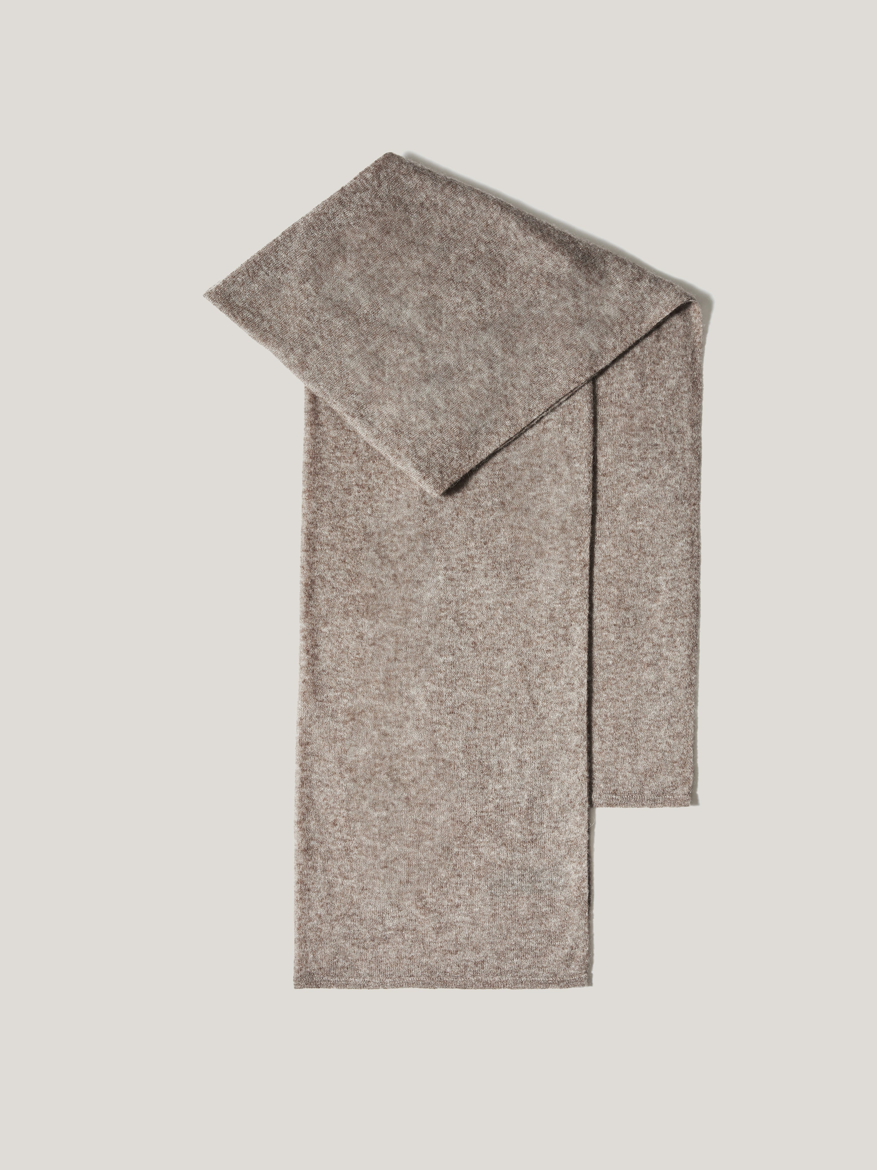 Soft Gauzy Knit Scarf | Taupe - Image 3