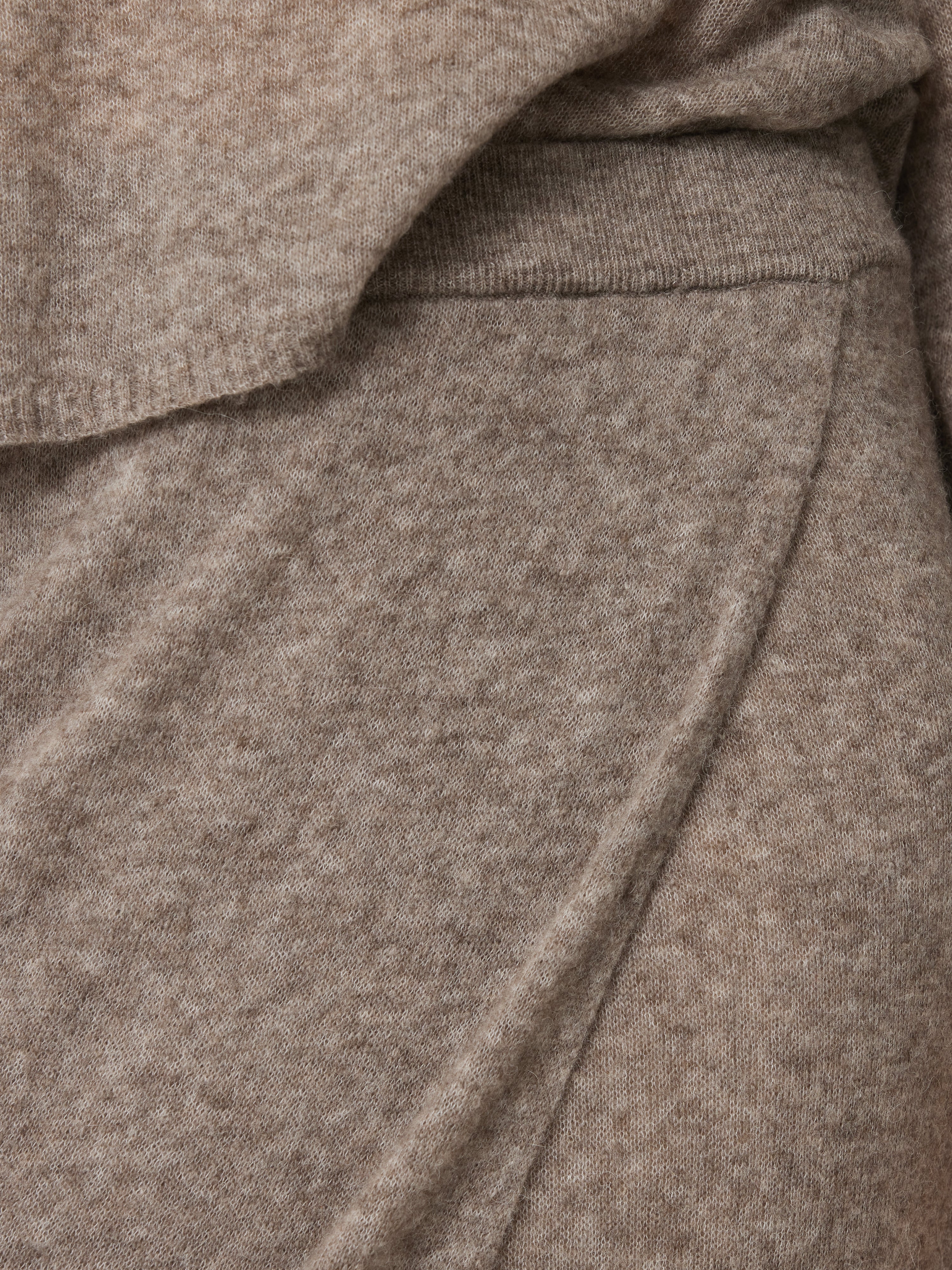 Soft Gauzy Knit Skirt | Taupe - Image 7