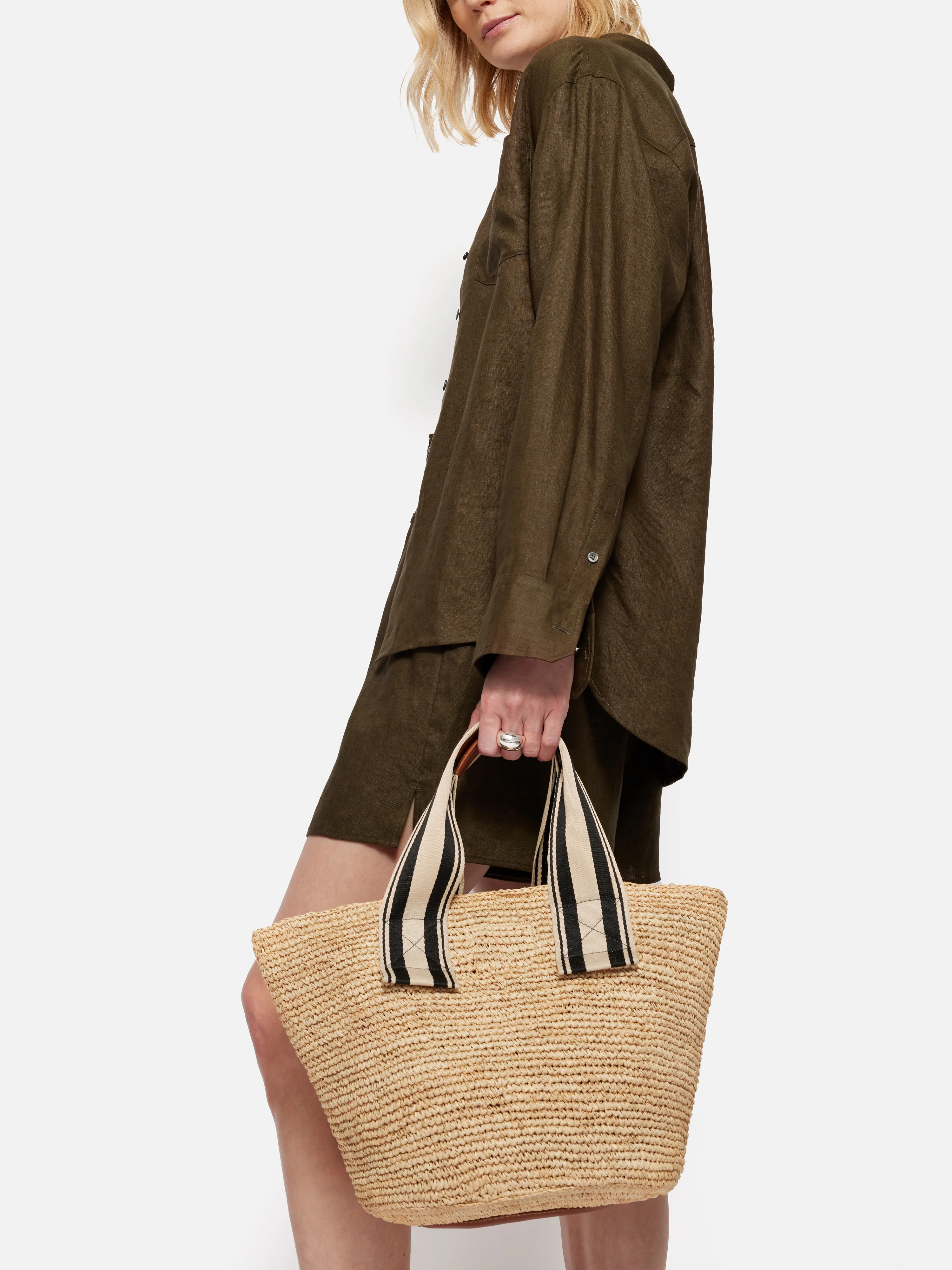 Soft Raffia Tote | Natural - Image 5