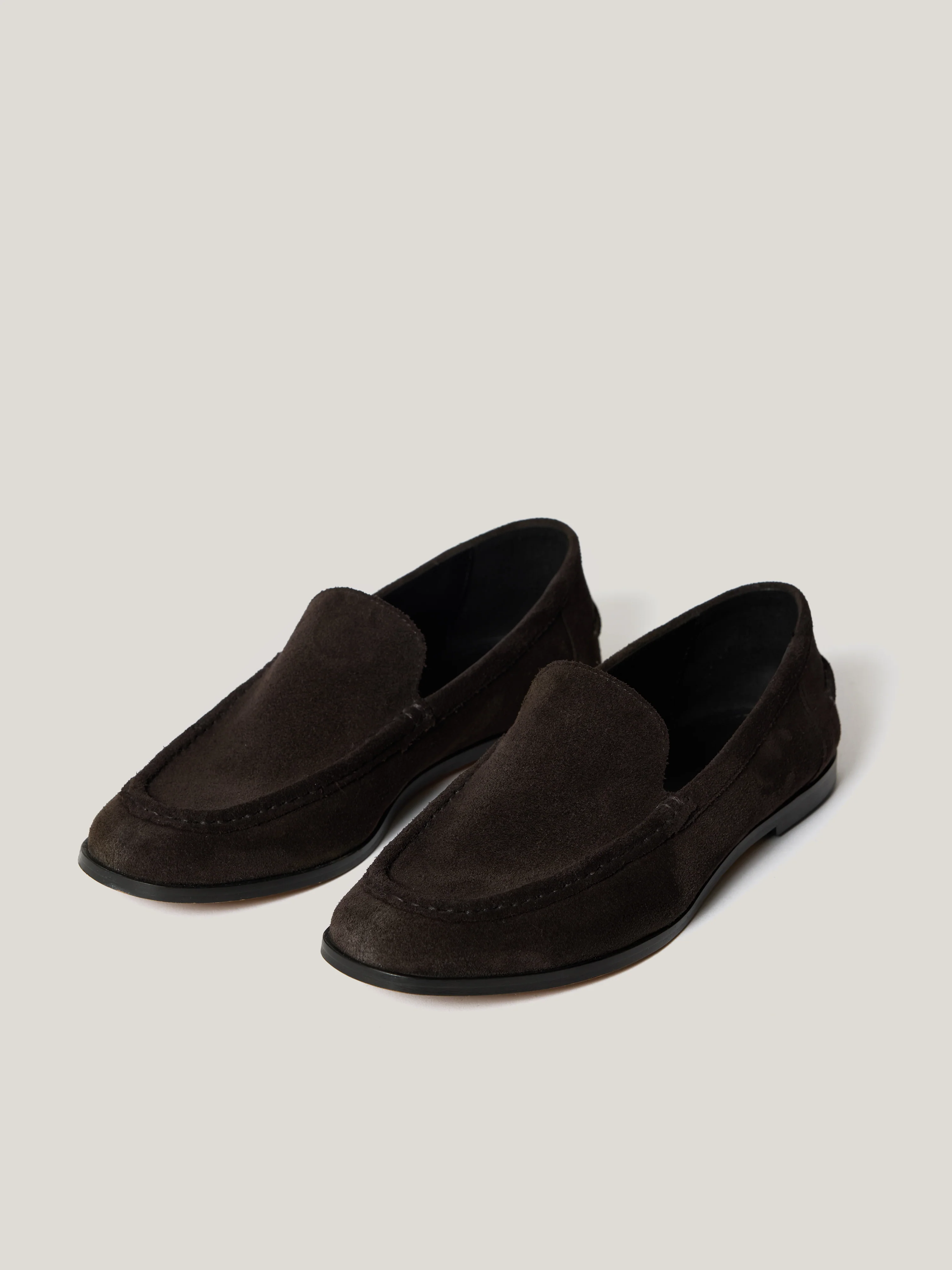 Soft Suede Moccasin Loafer | Chocolate - Image 3