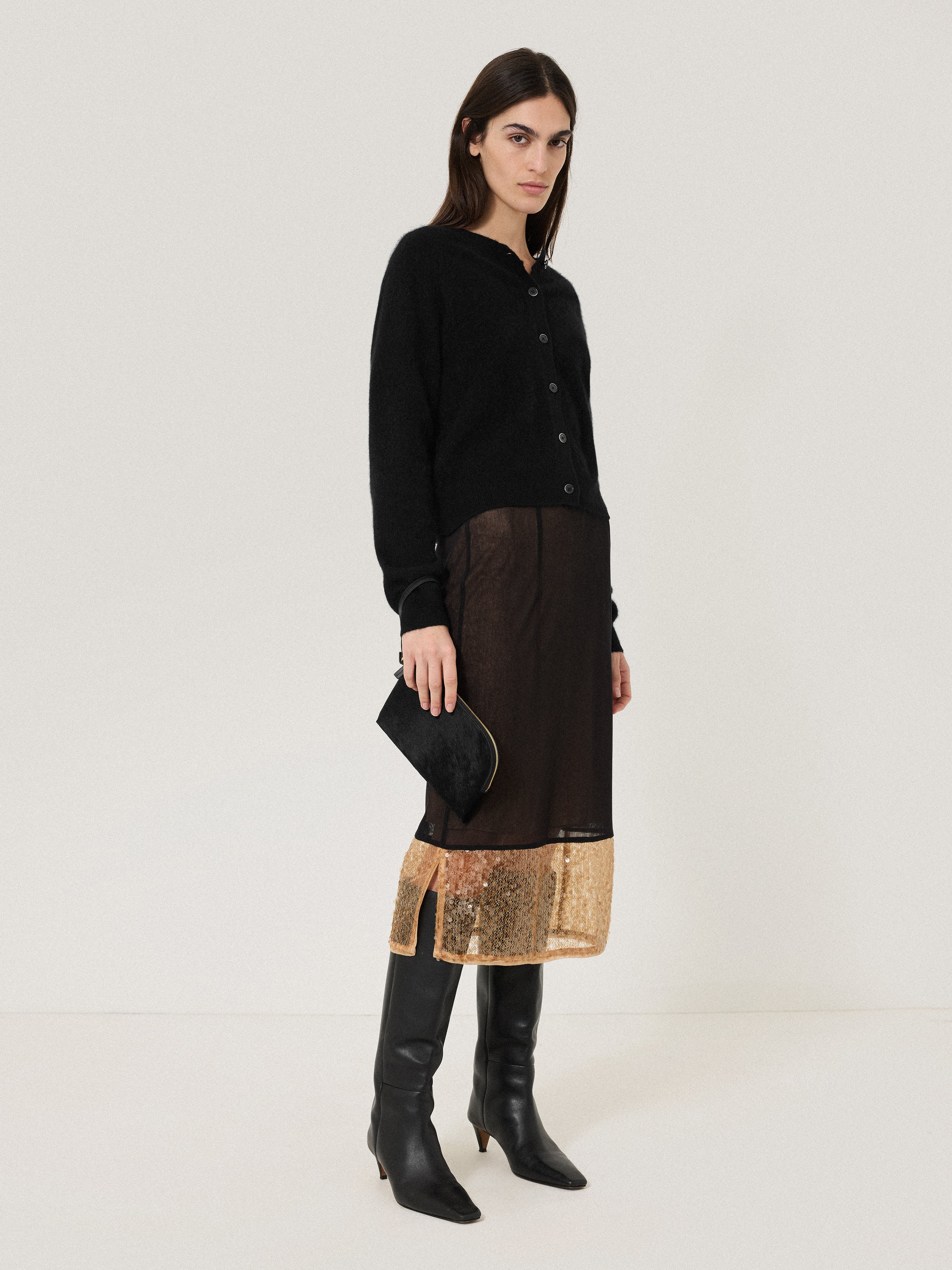 Sophia Calf Hair Pouch | Black - Image 5