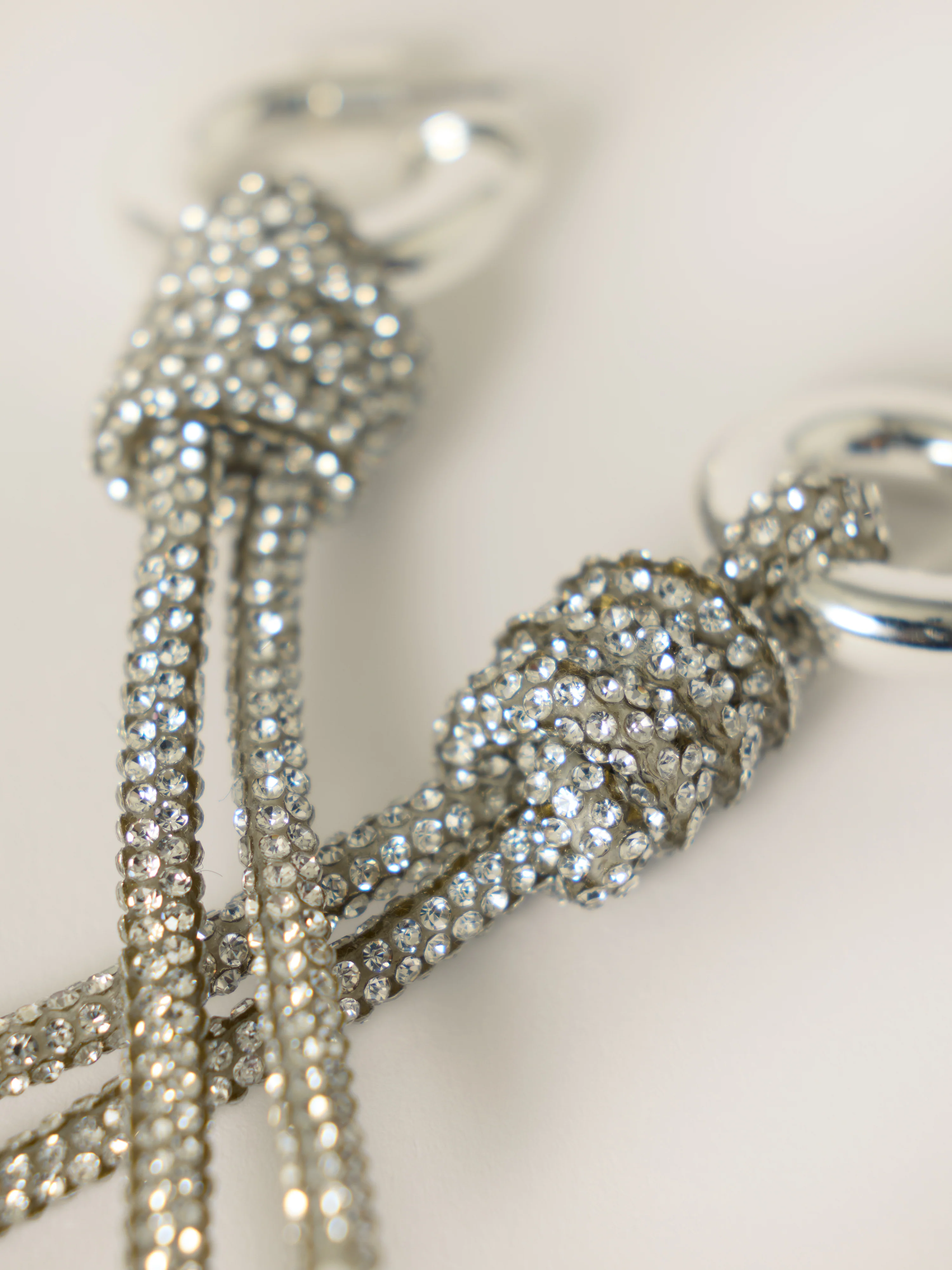Sparkle Cord Statement Earring | Silver - Image 3