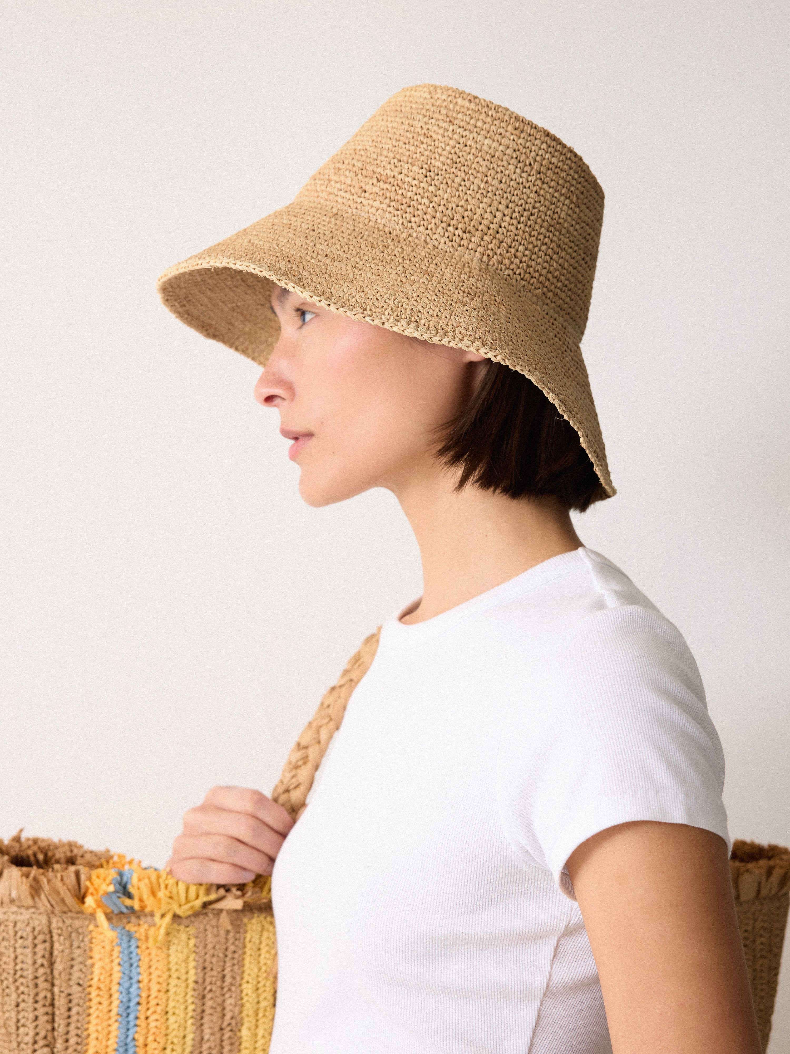 Straw Bucket Hat | Natural - Image 2