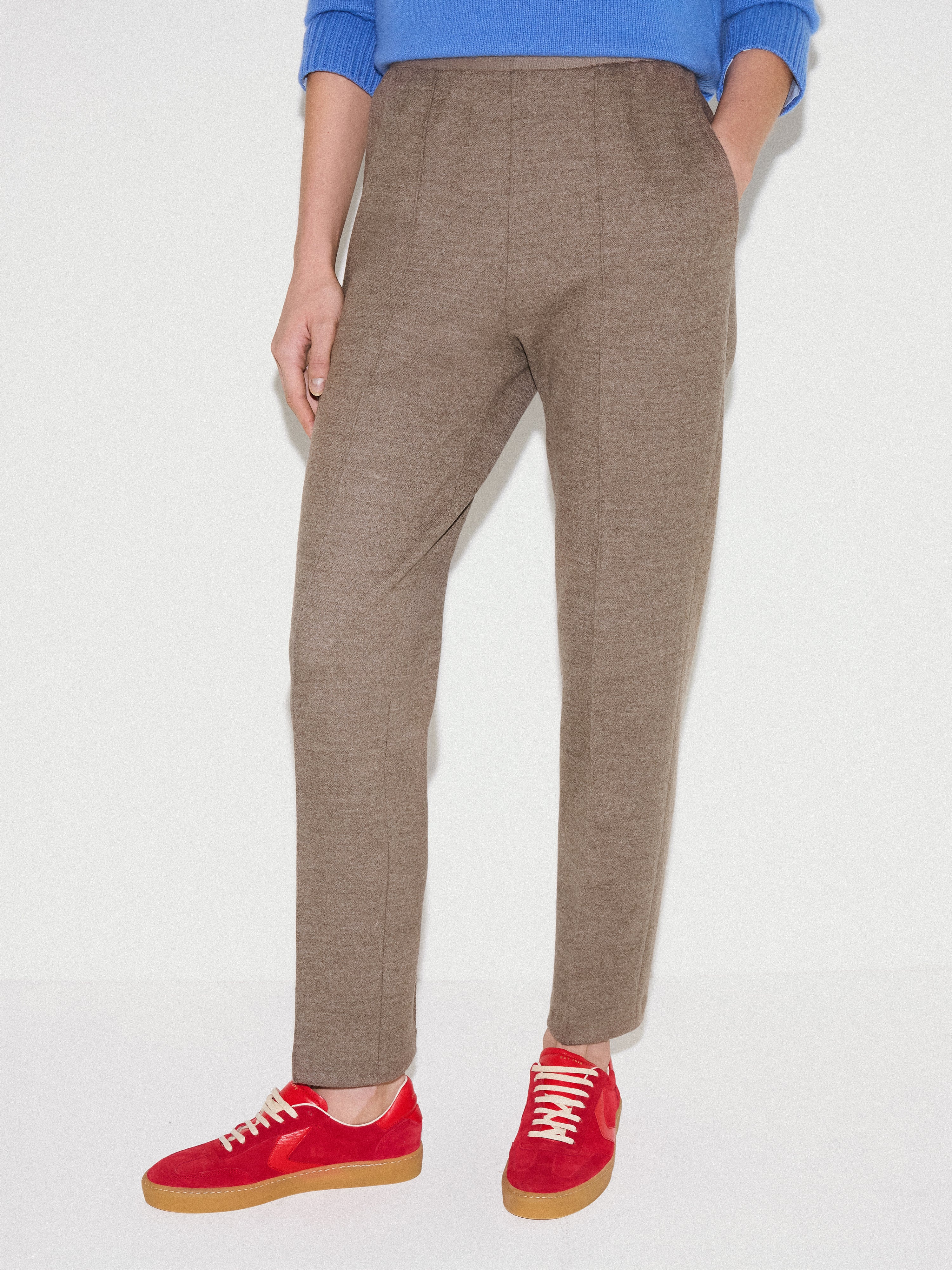 Stretch Flannel Track Pant | Neutral - Image 2