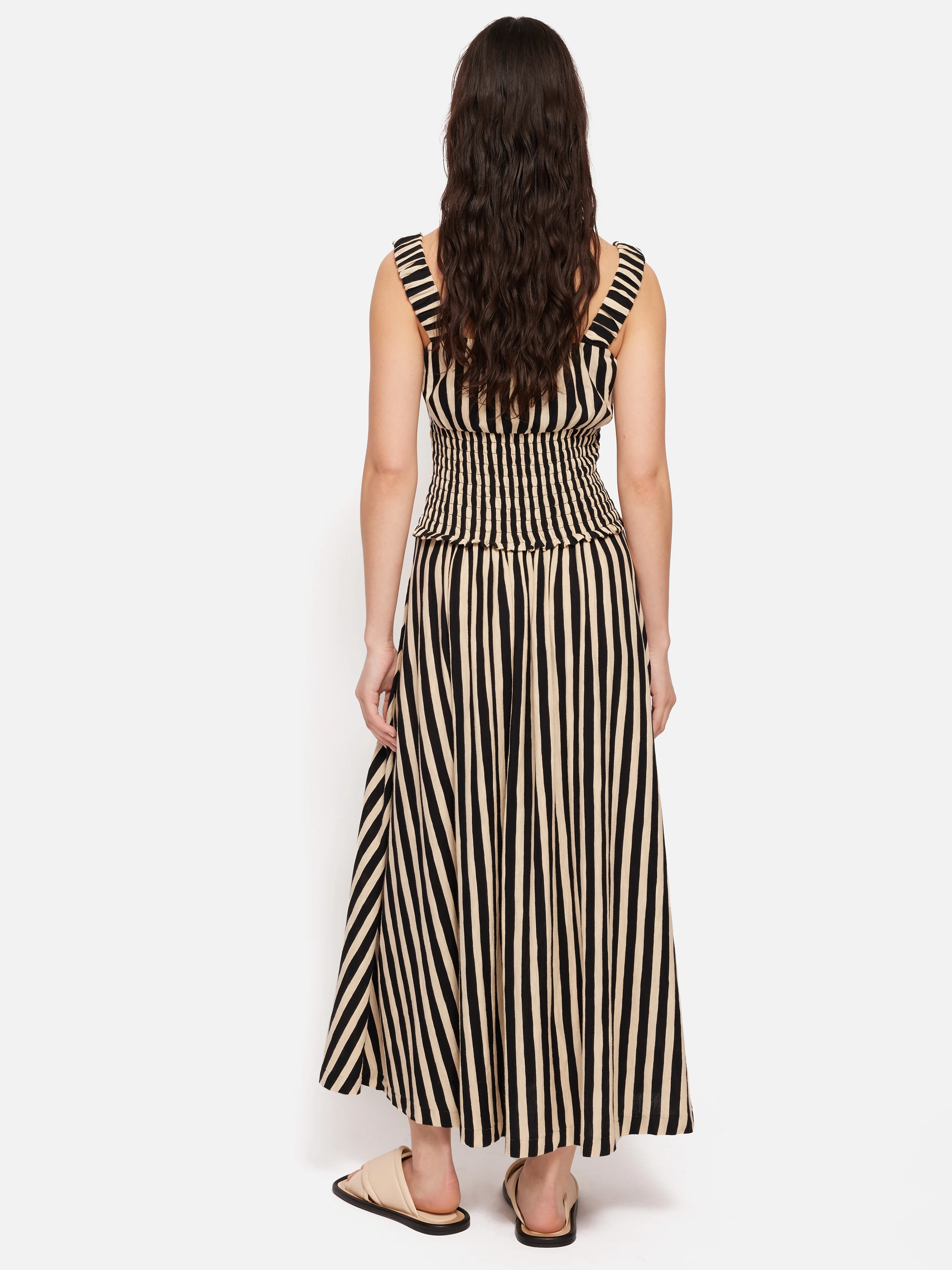 Stripe Jersey Dress | Black - Image 4
