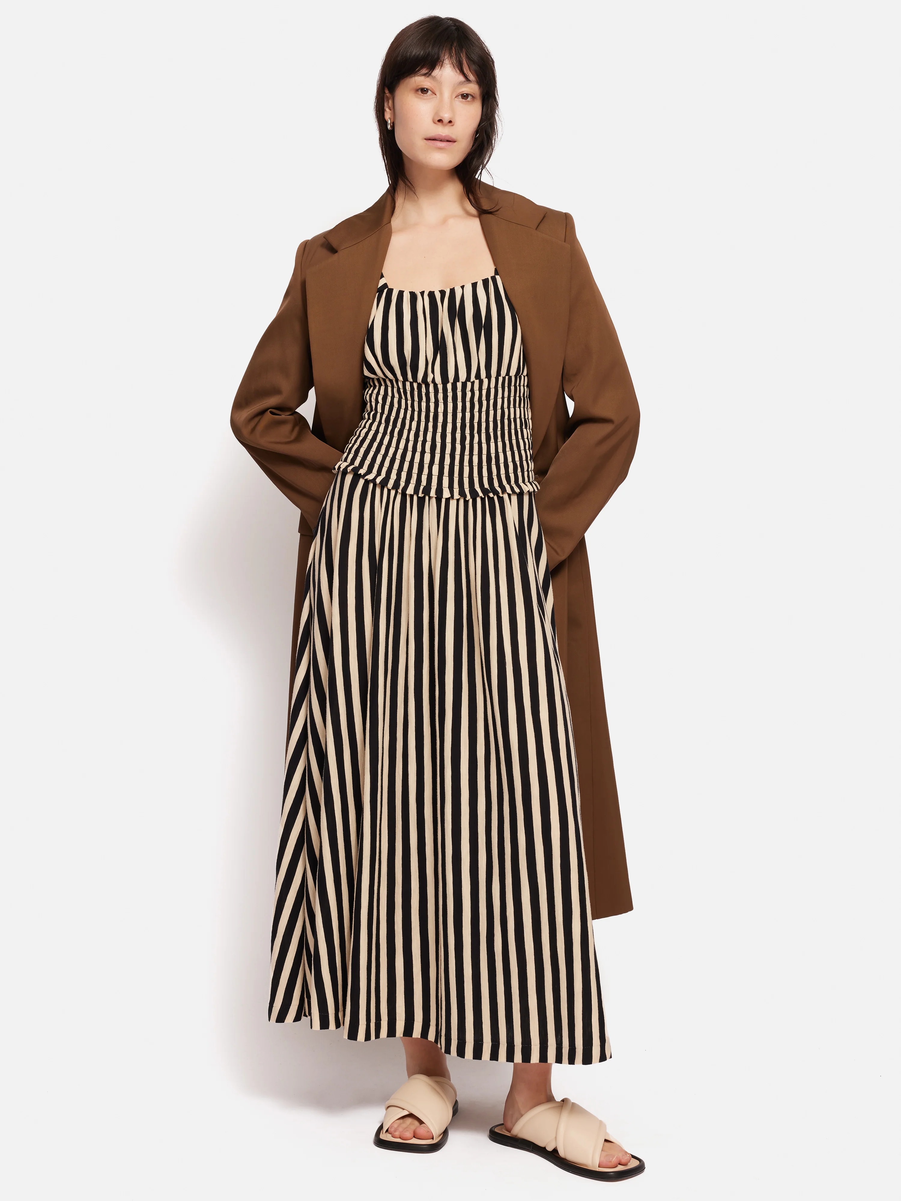 Stripe Jersey Dress | Black - Image 5