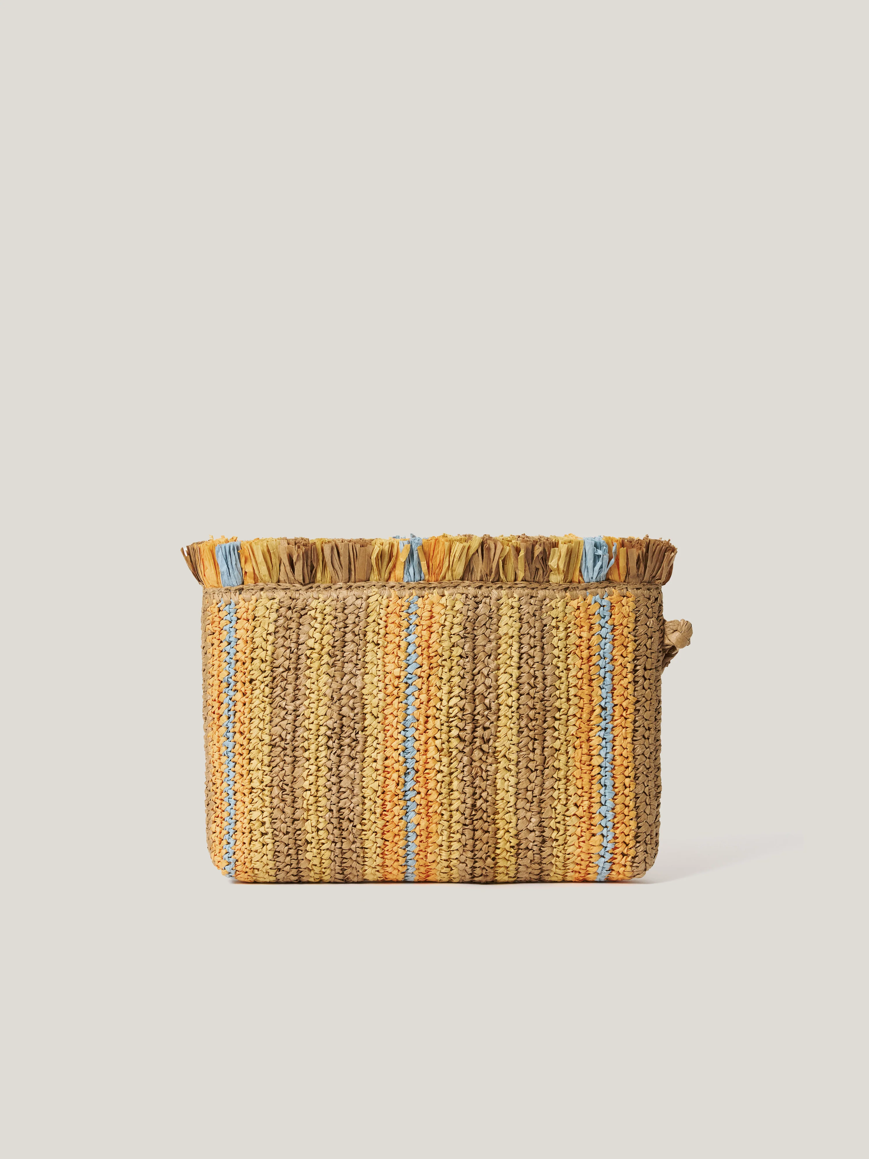 Striped Straw Pouch | Multi - Image 6