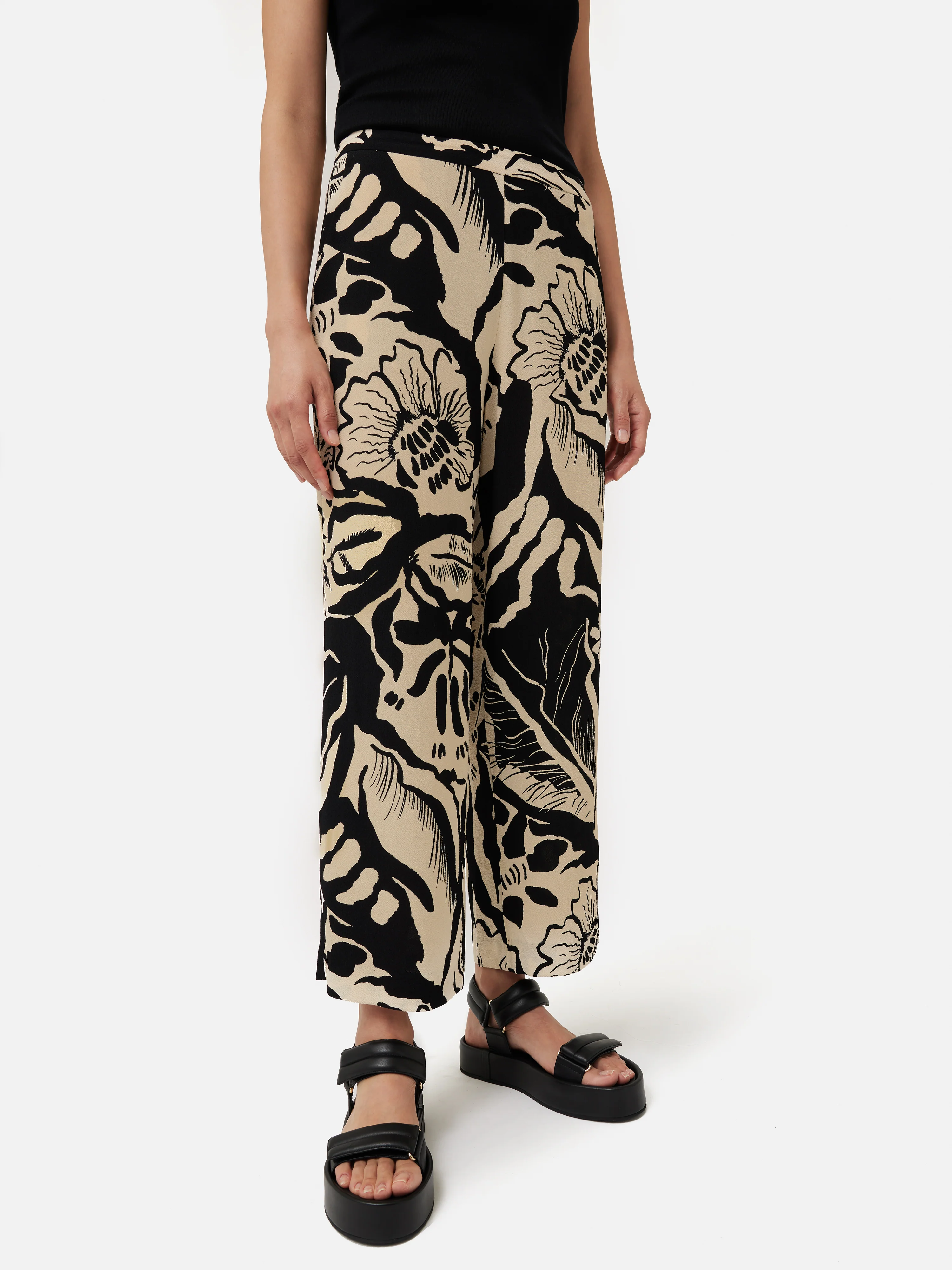 Strokes Floral Palazzo | Monochrome - Image 2