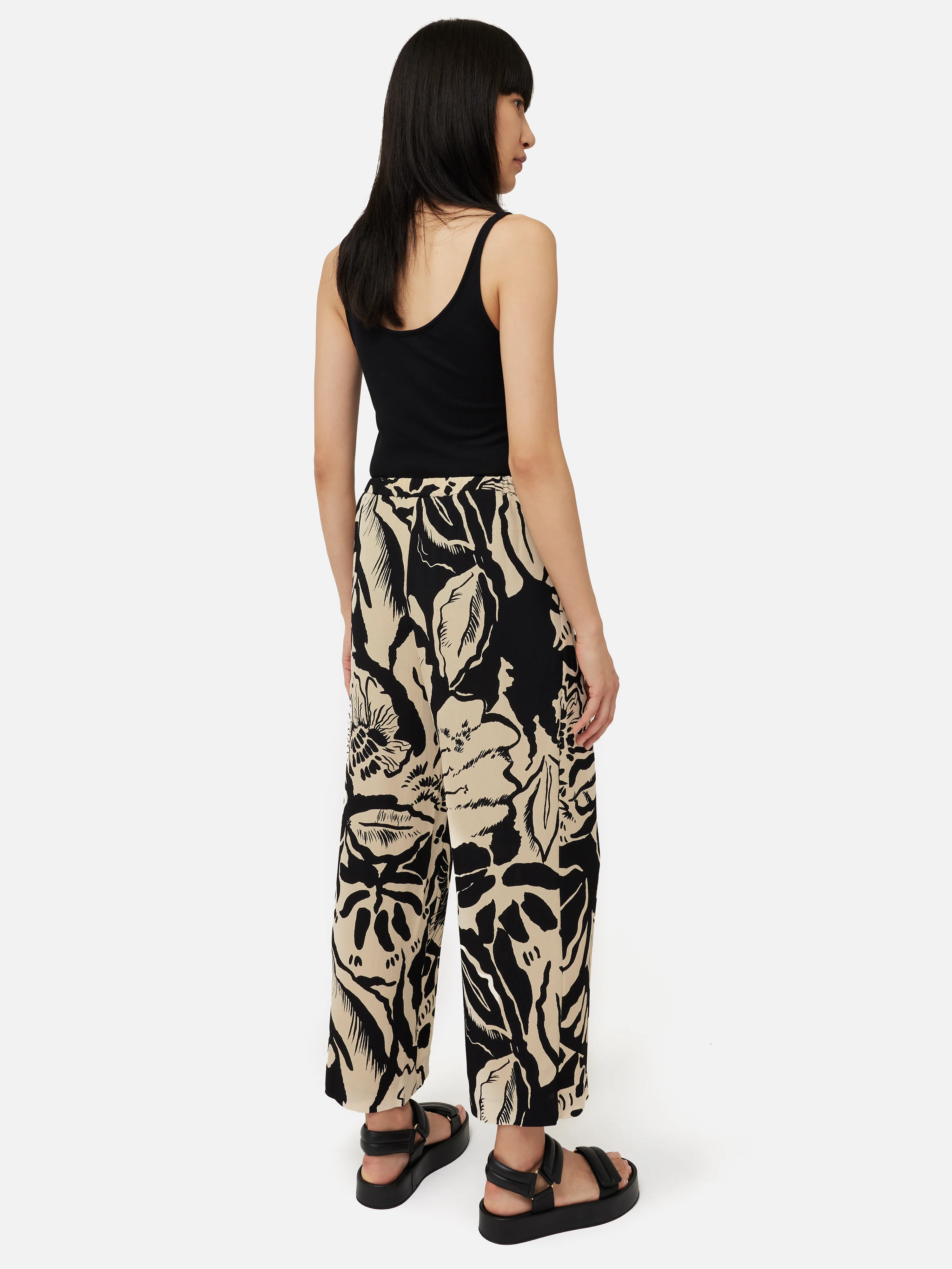 Strokes Floral Palazzo | Monochrome - Image 4