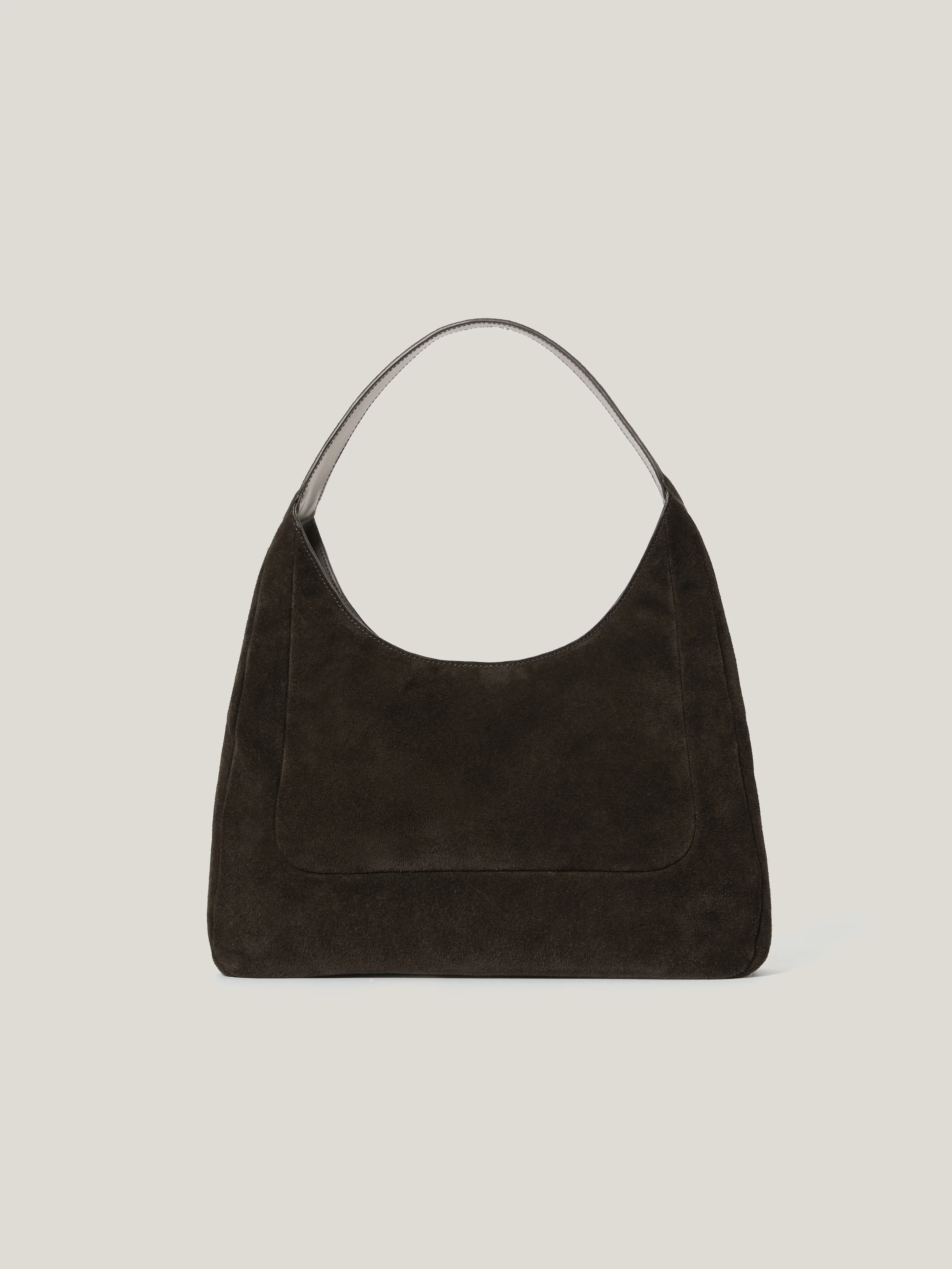 Suede Hobo Shoulder Bag | Brown - Image 4