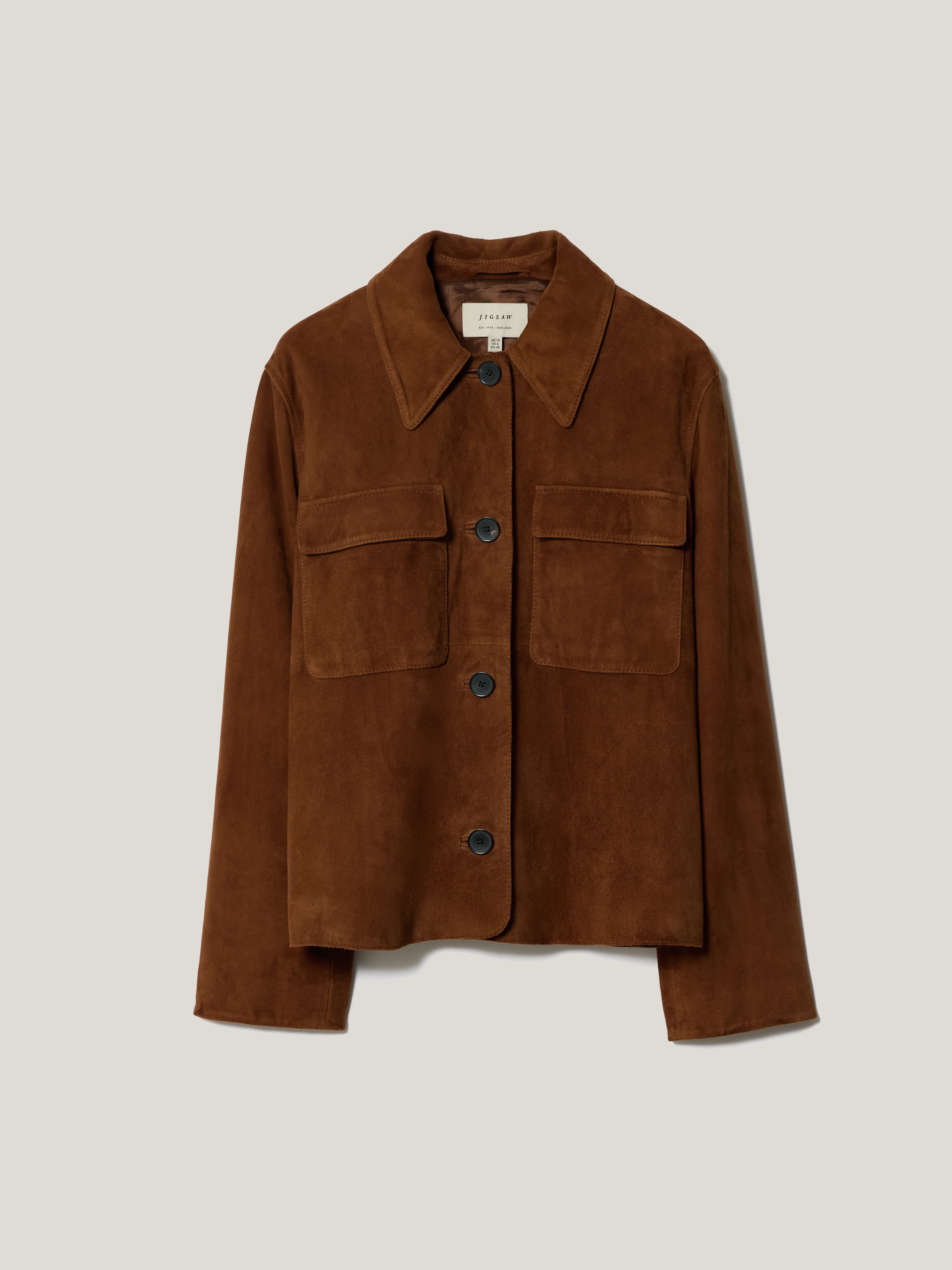 Suede Patch Pocket Jacket | Tan - Image 6
