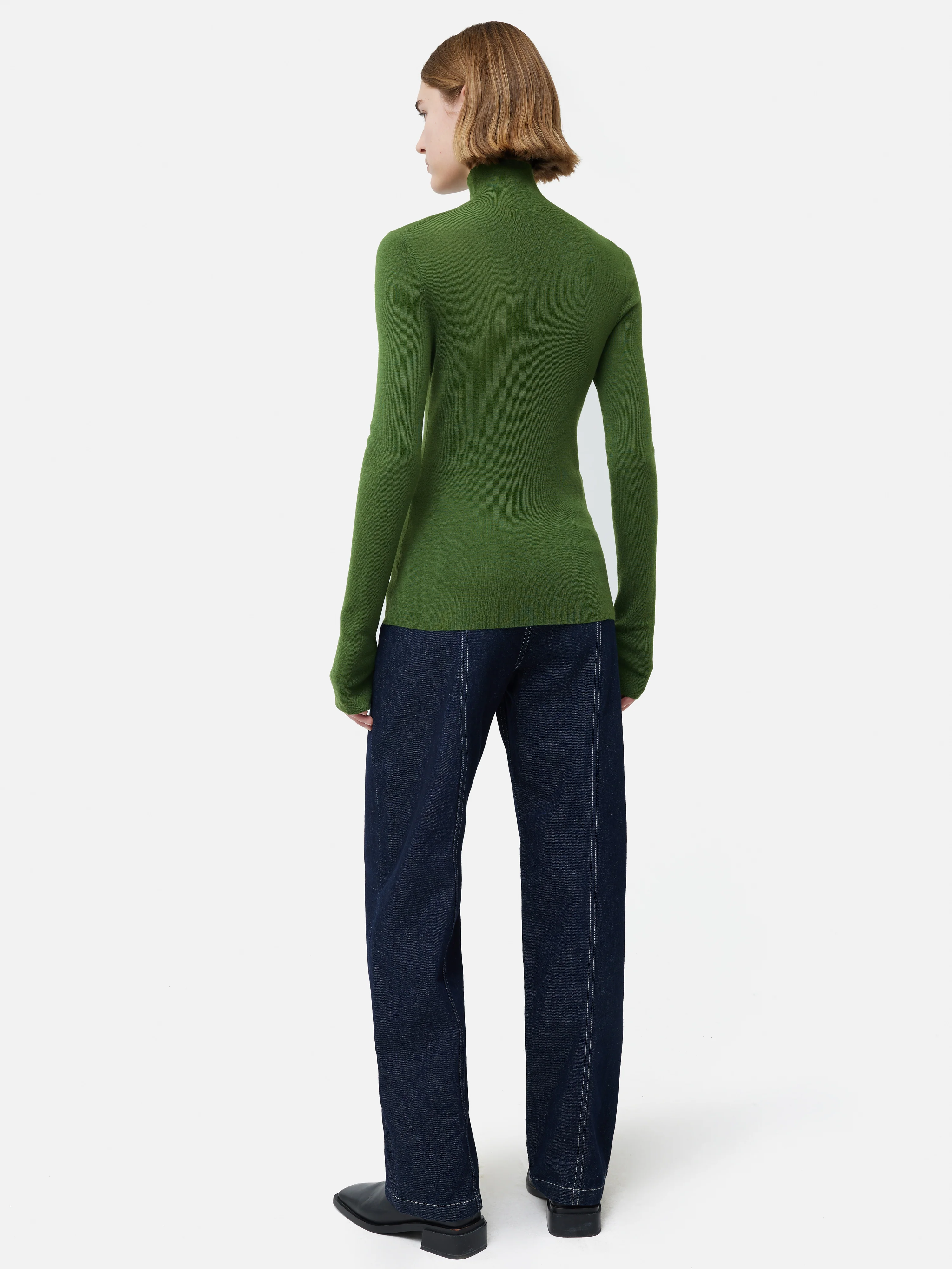 Superfine Merino Jumper | Green - Image 5