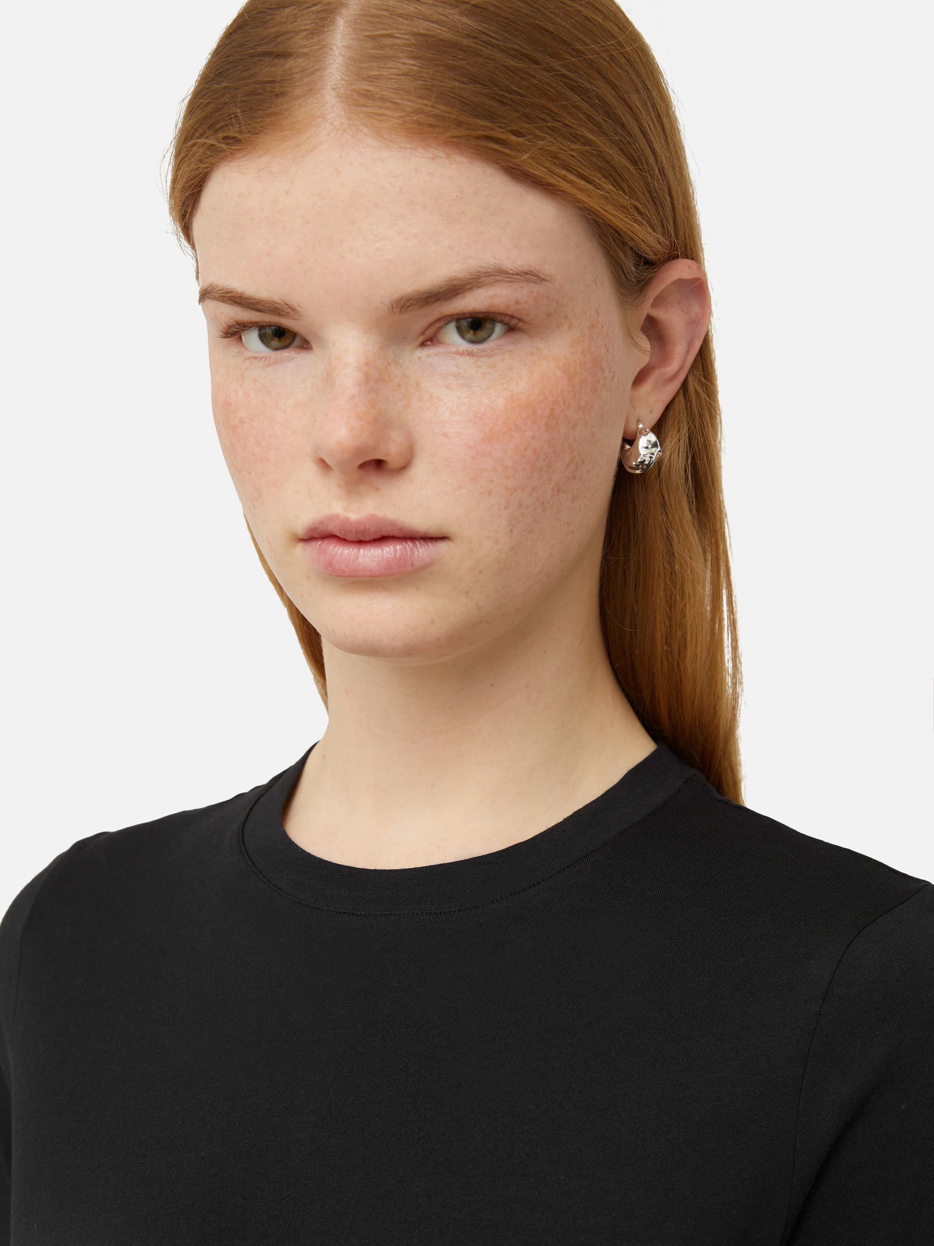 Supima Cotton Crew Neck Tee | Black - Image 2
