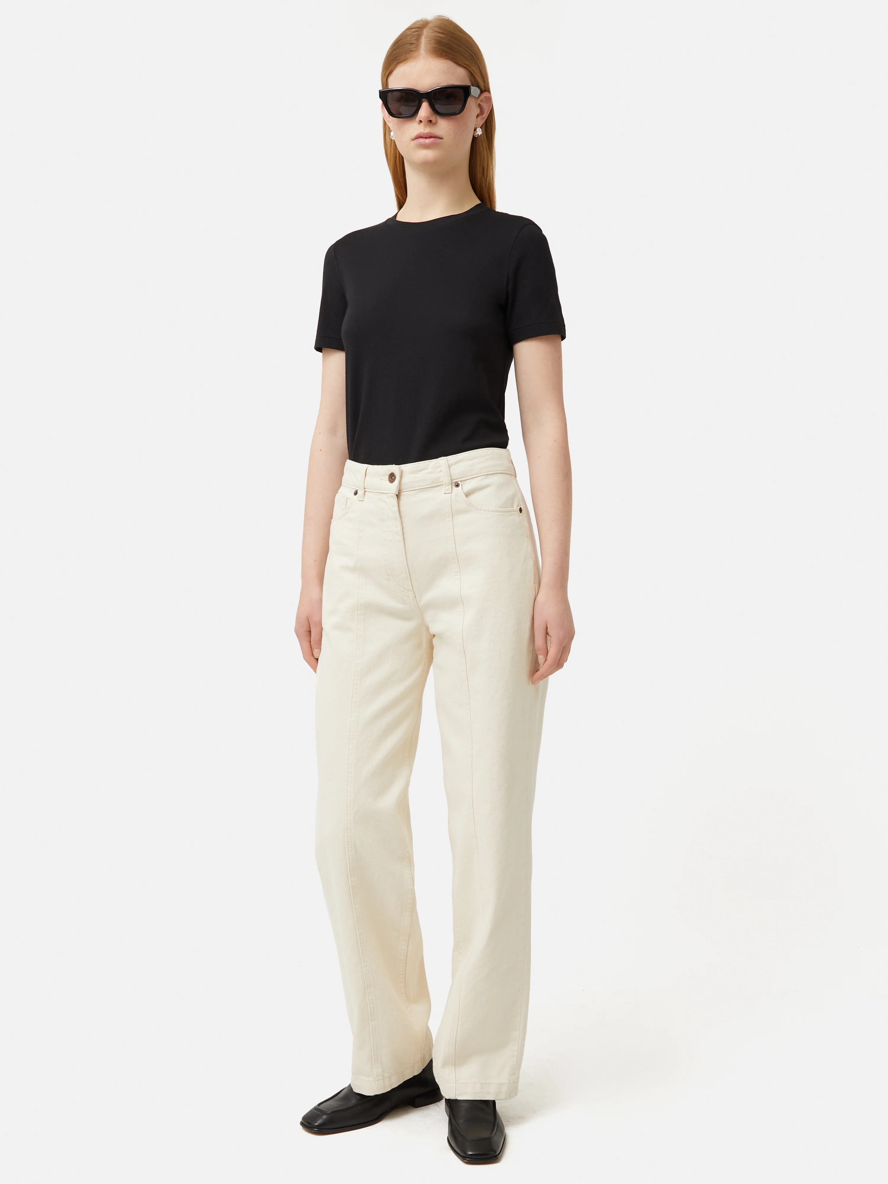 Supima Cotton Crew Neck Tee | Black - Image 3