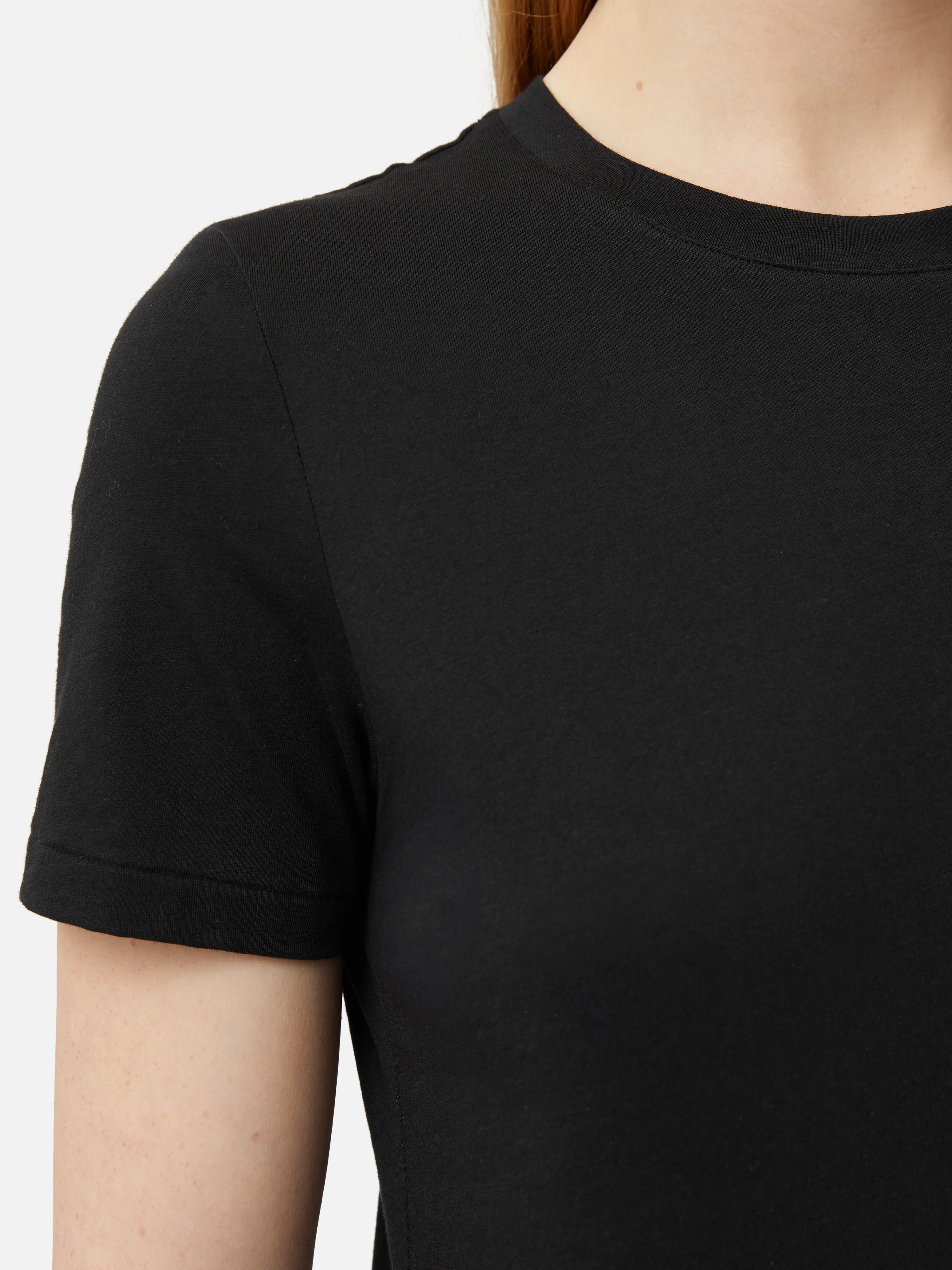 Supima Cotton Crew Neck Tee | Black - Image 4