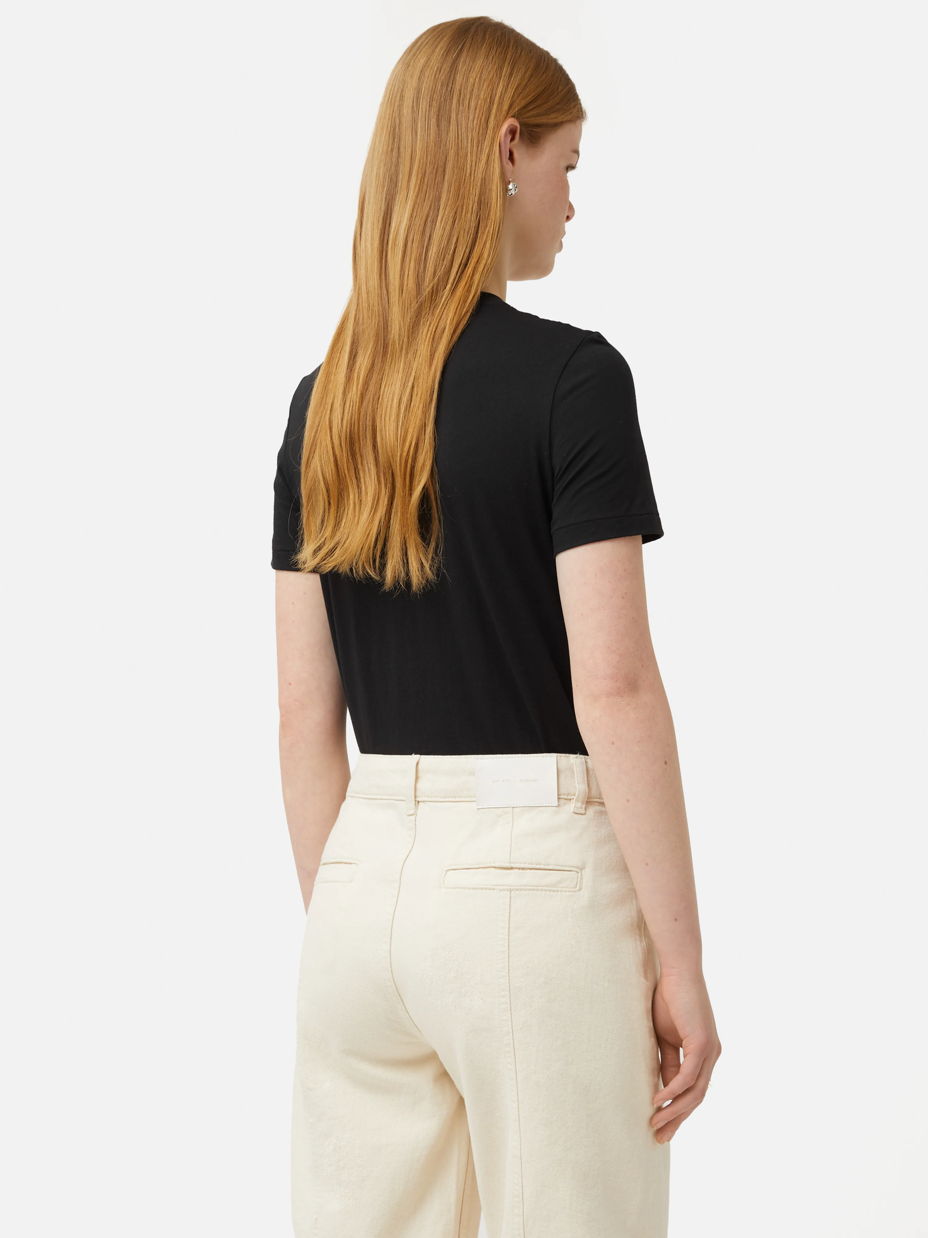 Supima Cotton Crew Neck Tee | Black - Image 5
