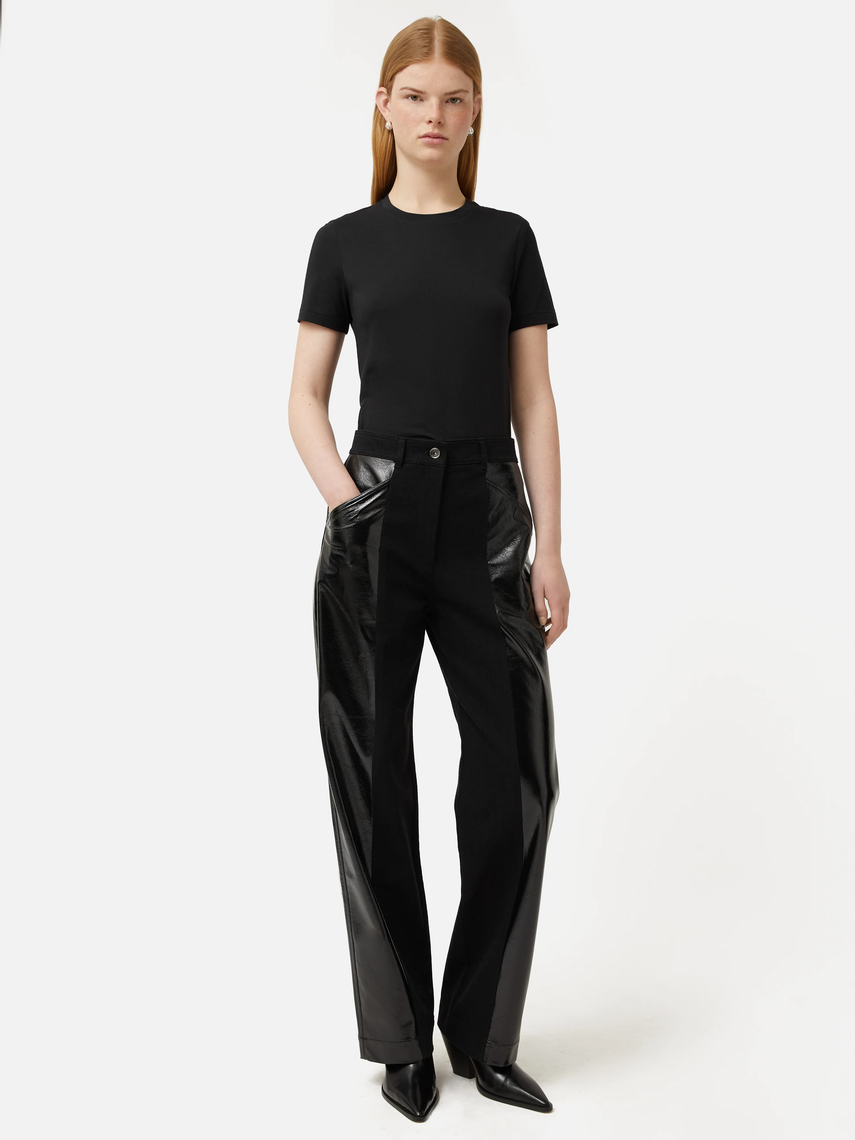 Supima Cotton Crew Neck Tee | Black - Image 7
