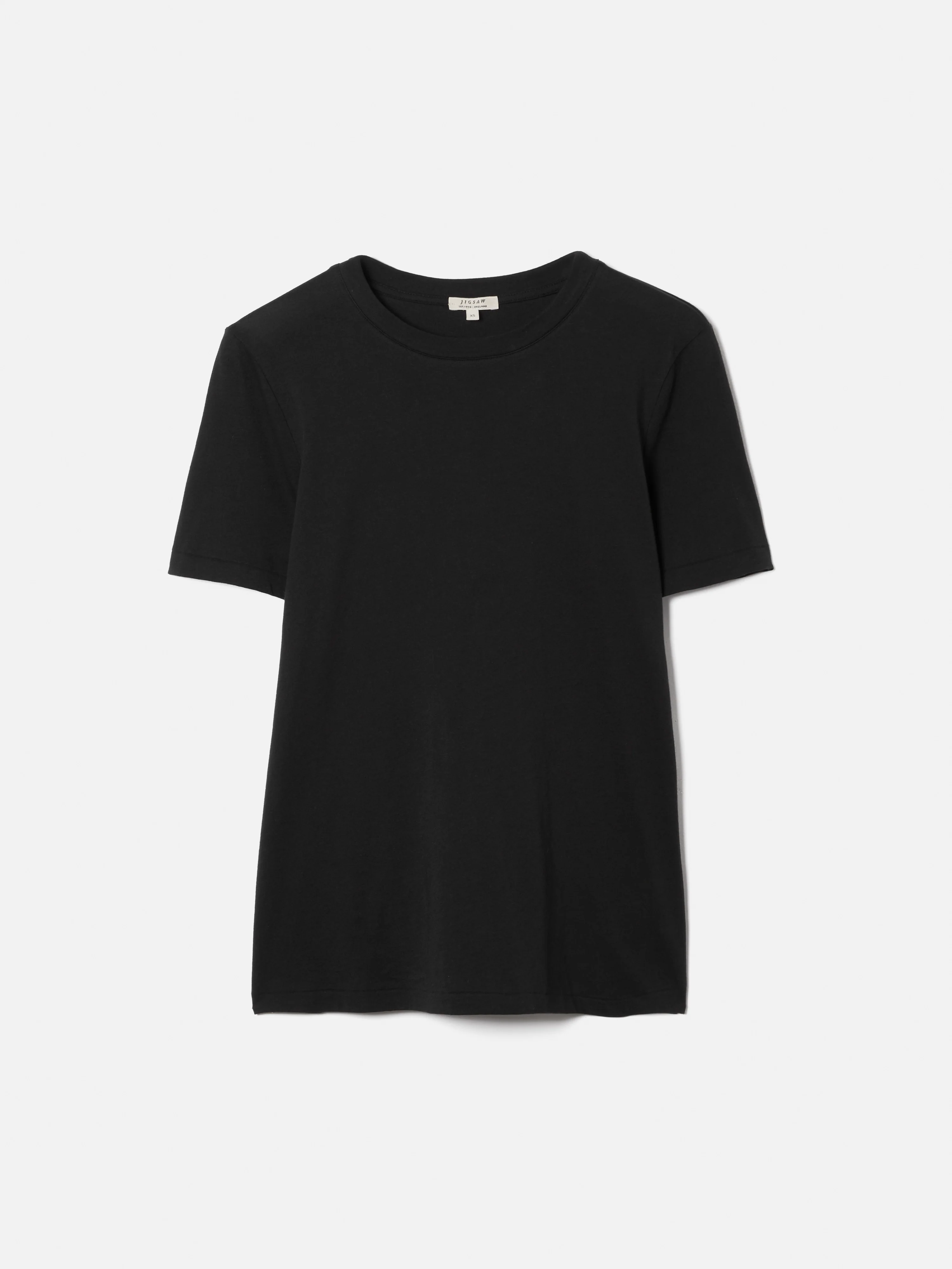 Supima Cotton Crew Neck Tee | Black - Image 8