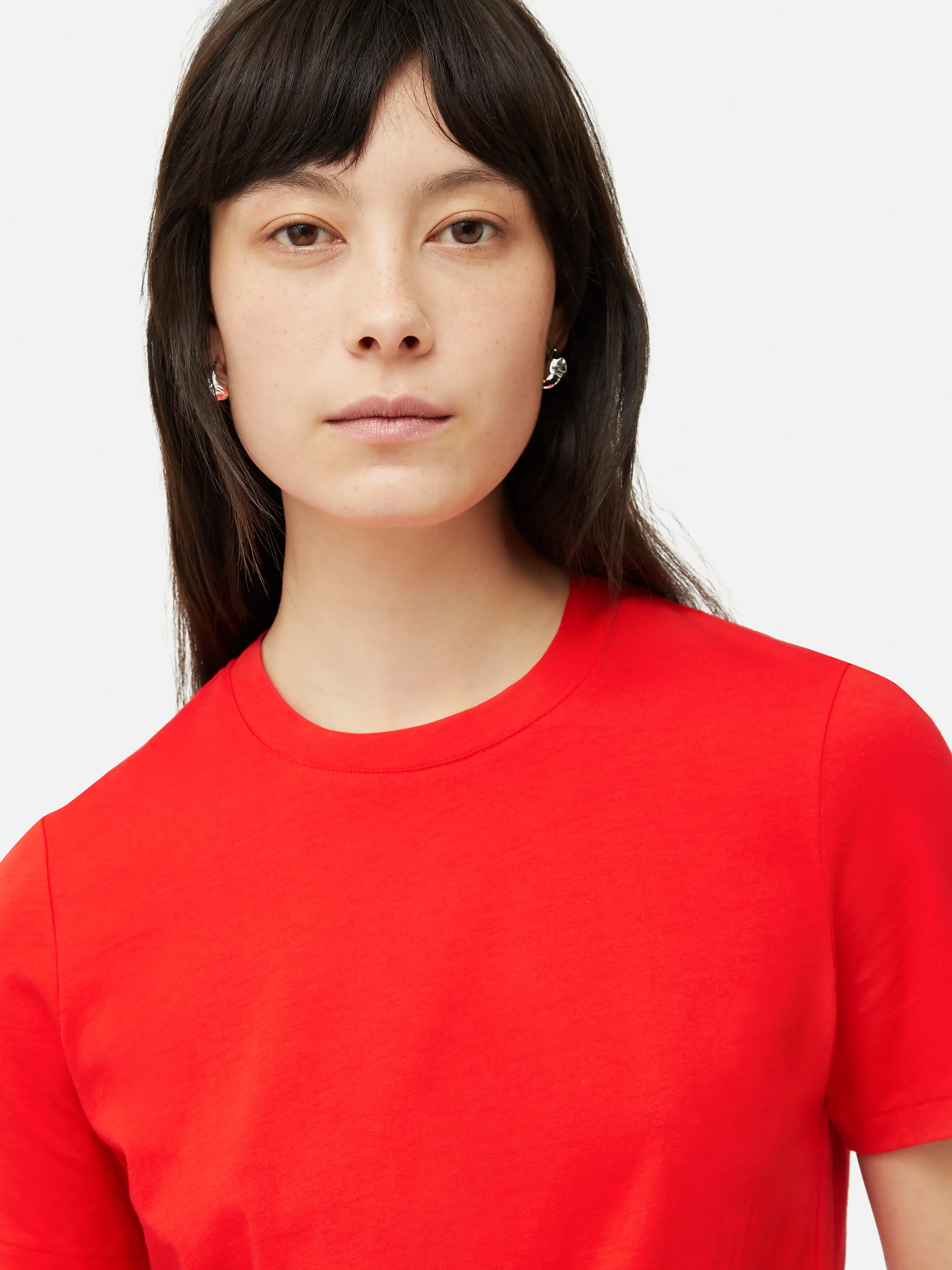 Supima Cotton Crew Neck Tee | Red - Image 2
