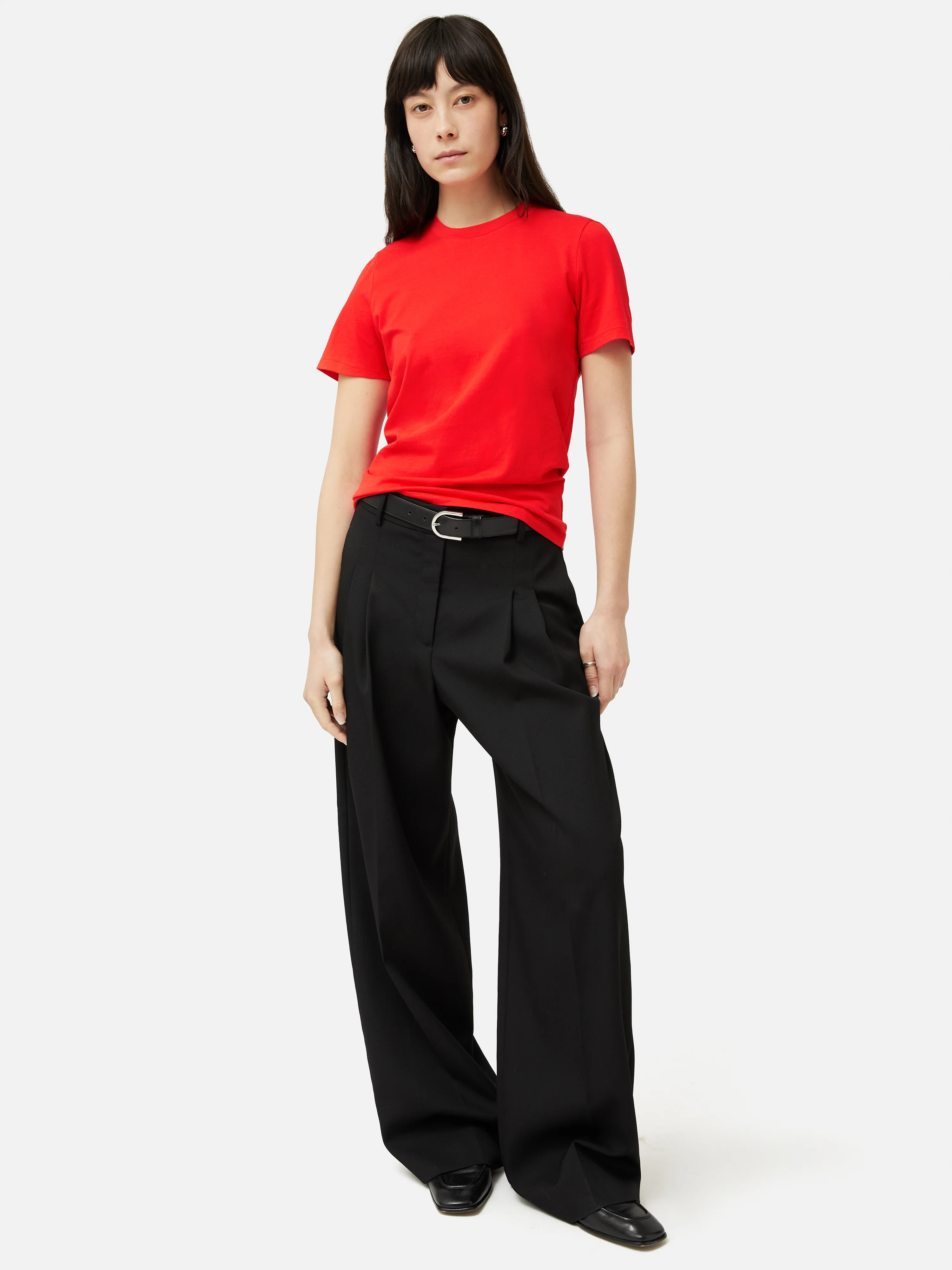 Supima Cotton Crew Neck Tee | Red - Image 3
