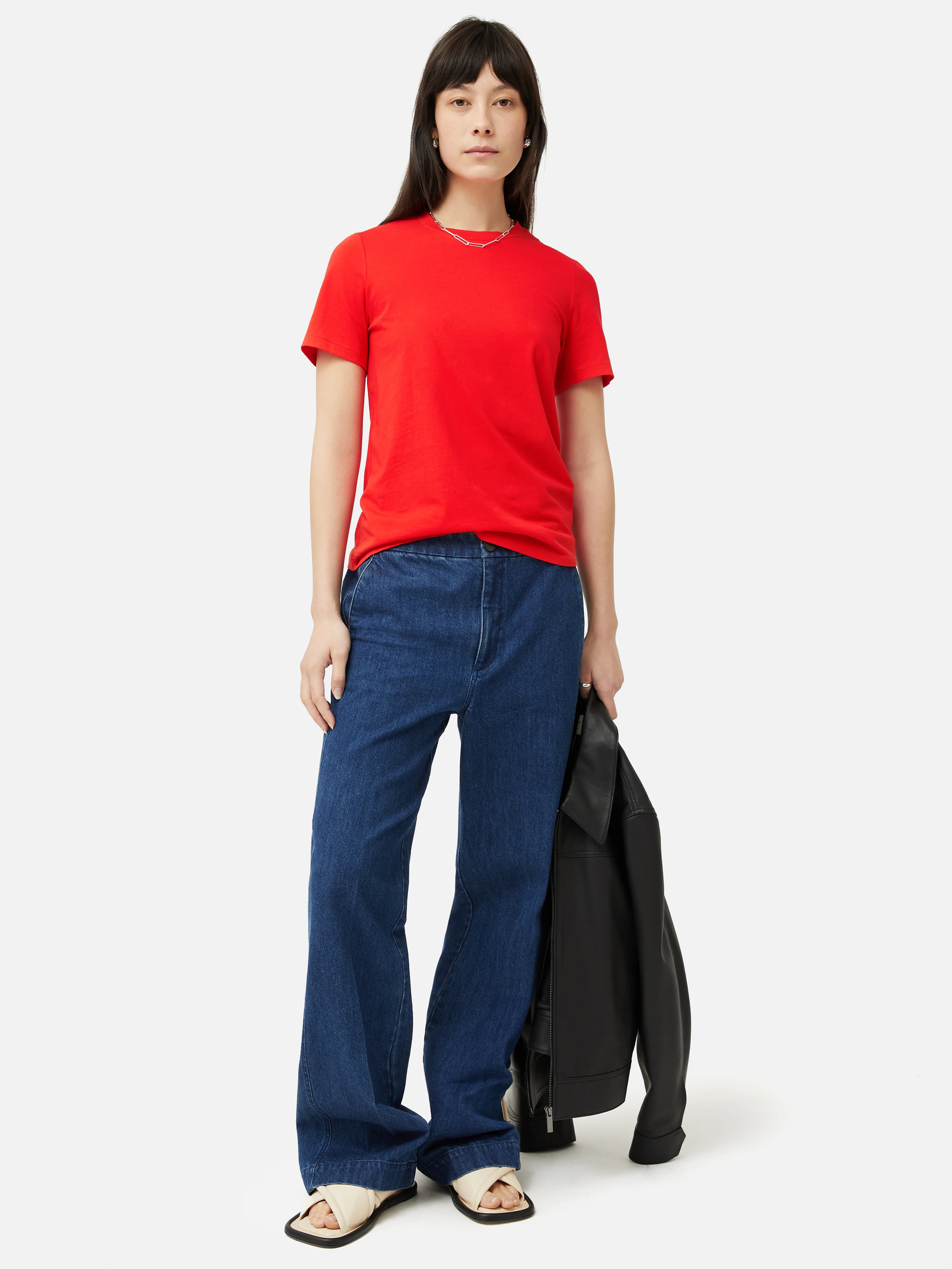Supima Cotton Crew Neck Tee | Red - Image 7