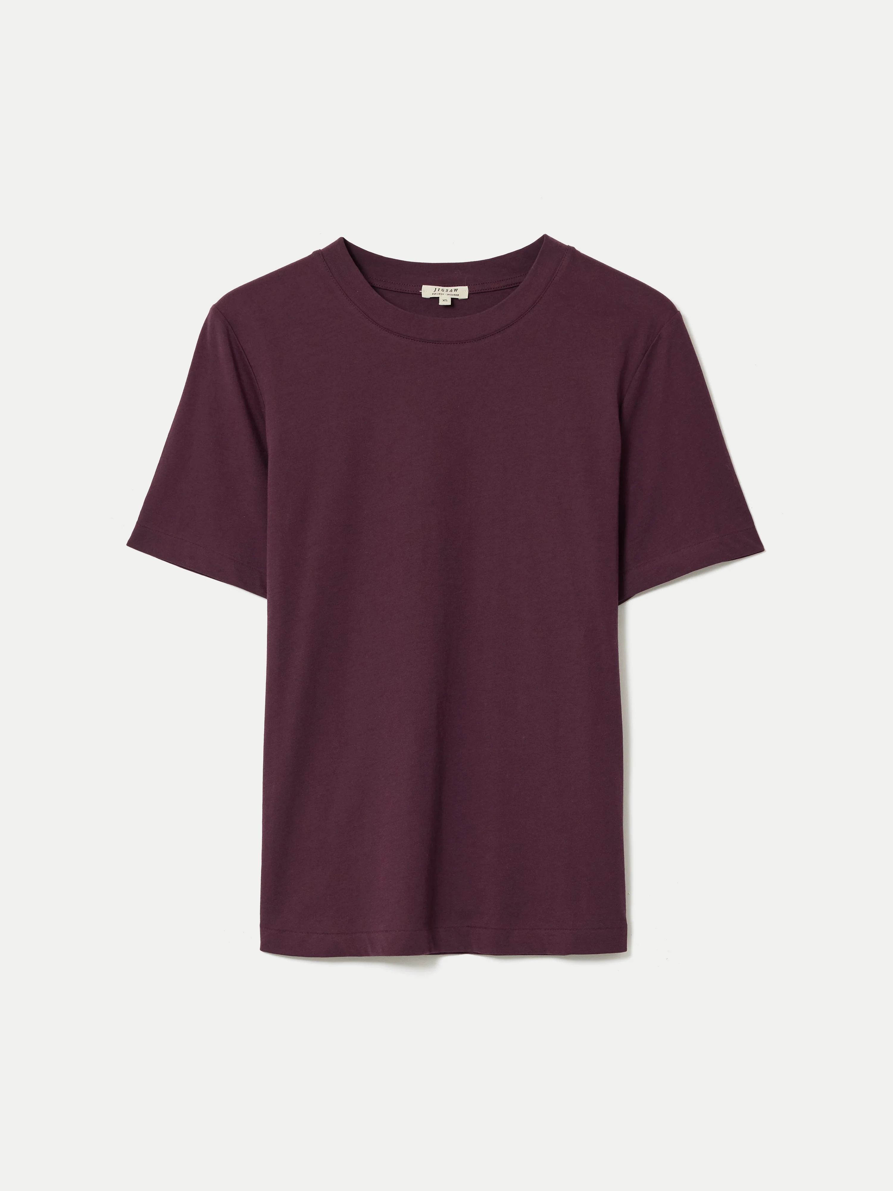 Supima Cotton Crew Neck T-shirt | Aubergine - Image 6