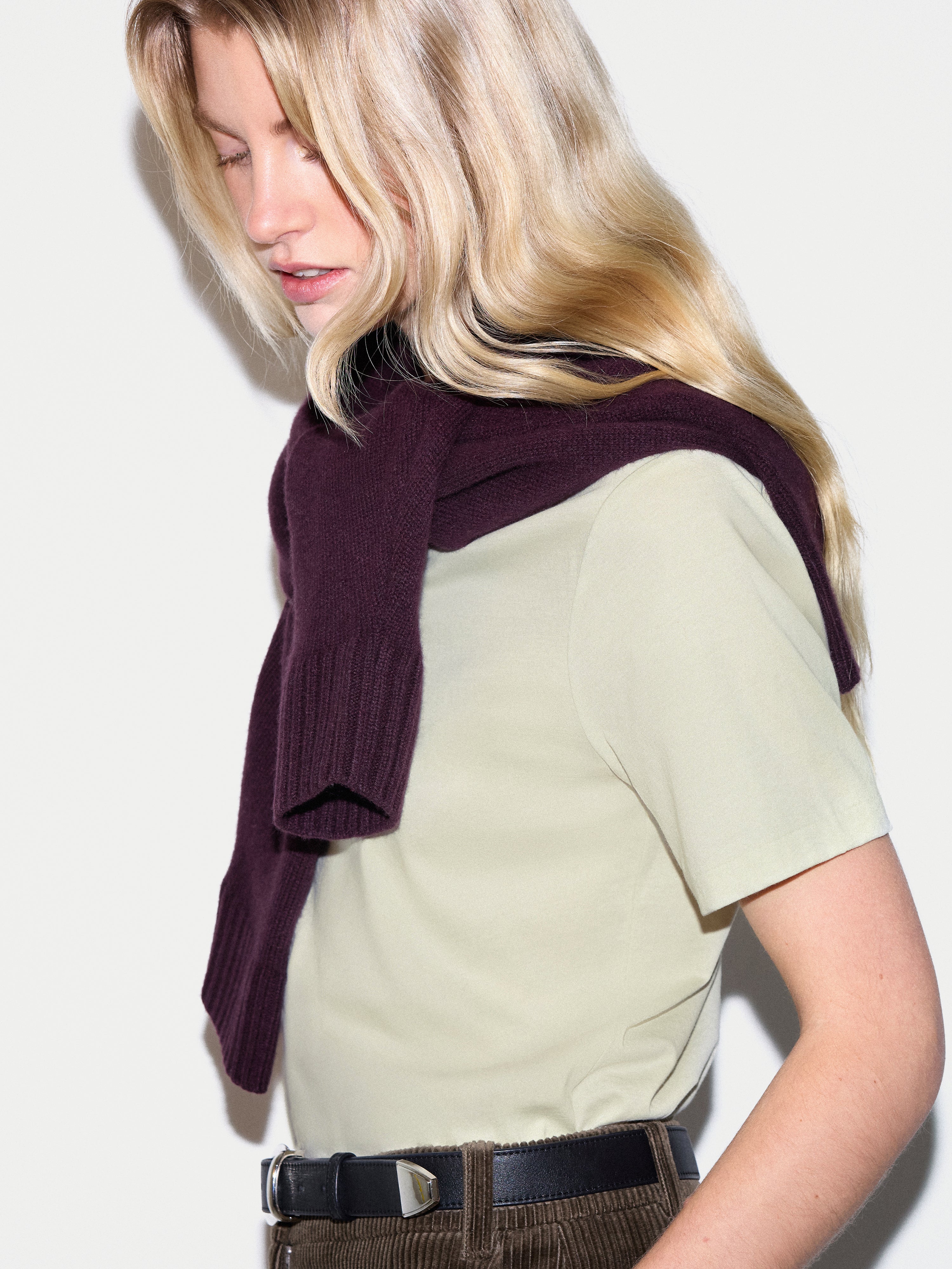 Supima Cotton Crew Neck T-shirt | Pastel Aloe - Image 3