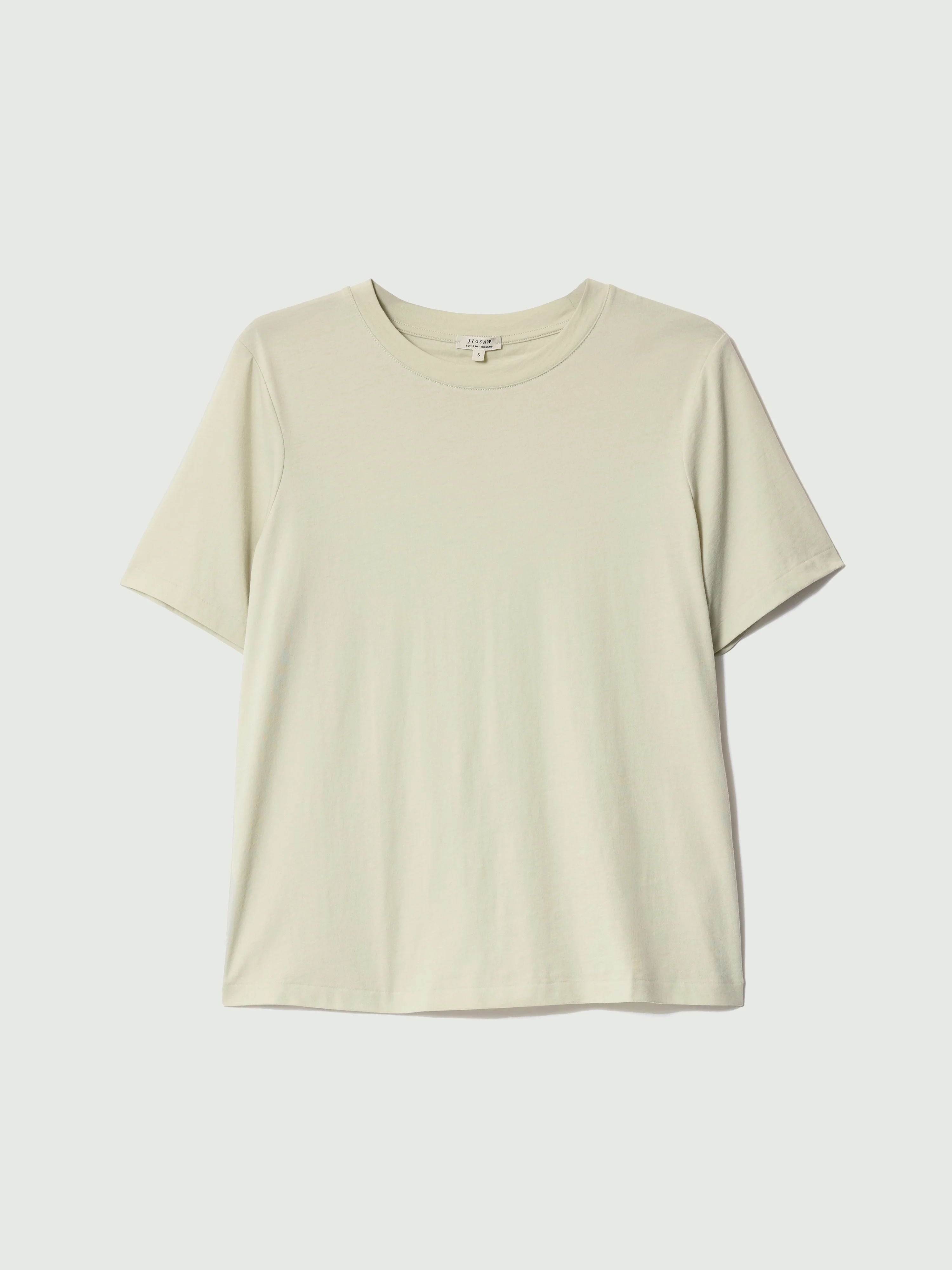Supima Cotton Crew Neck T-shirt | Pastel Aloe - Image 5