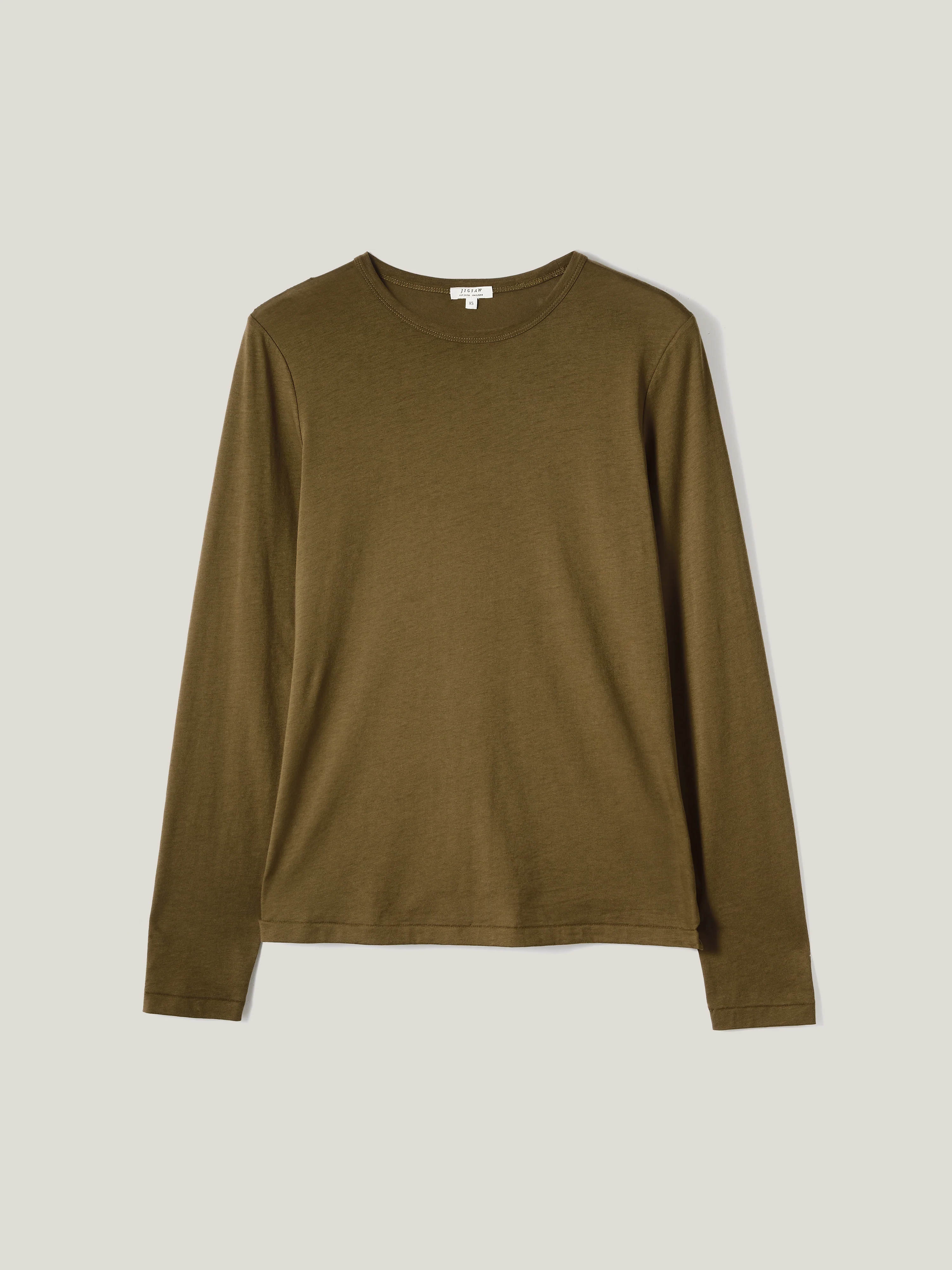Supima Cotton Long Sleeve Tee | Olive - Image 6